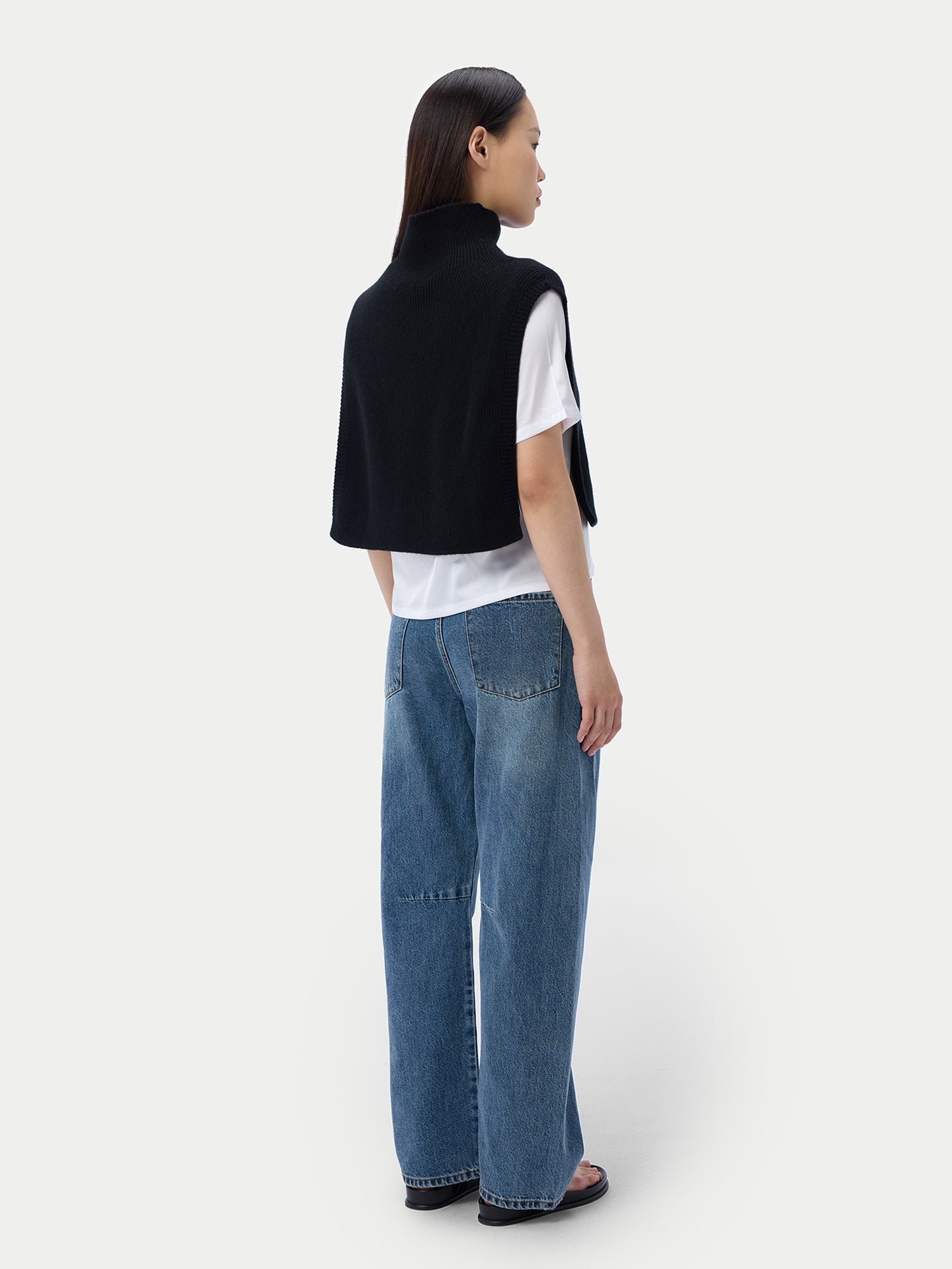 High Neck Cashmere Scarf Shawl