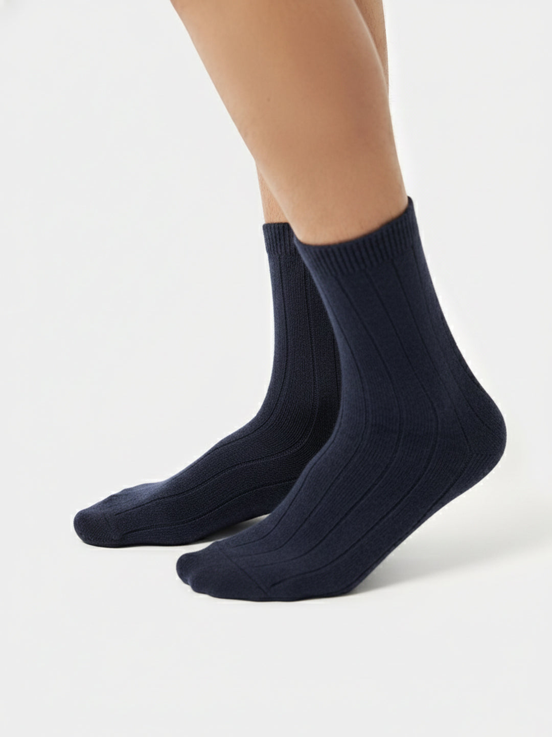 Unisex Cashmere Trim Knit Bed Socks