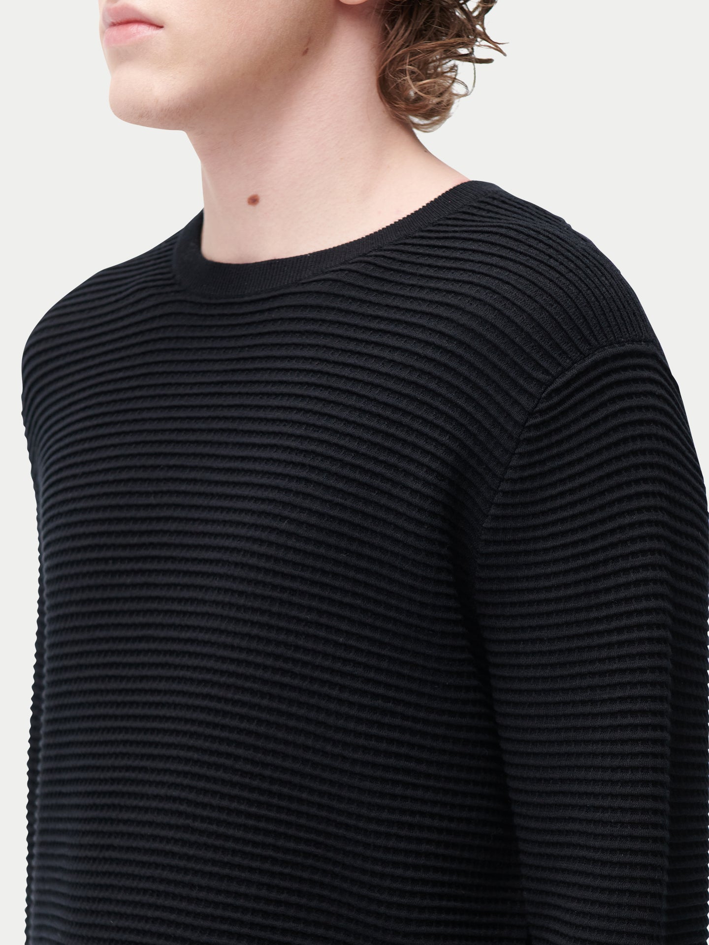 Textured-Knit Silk Cashmere Sweater