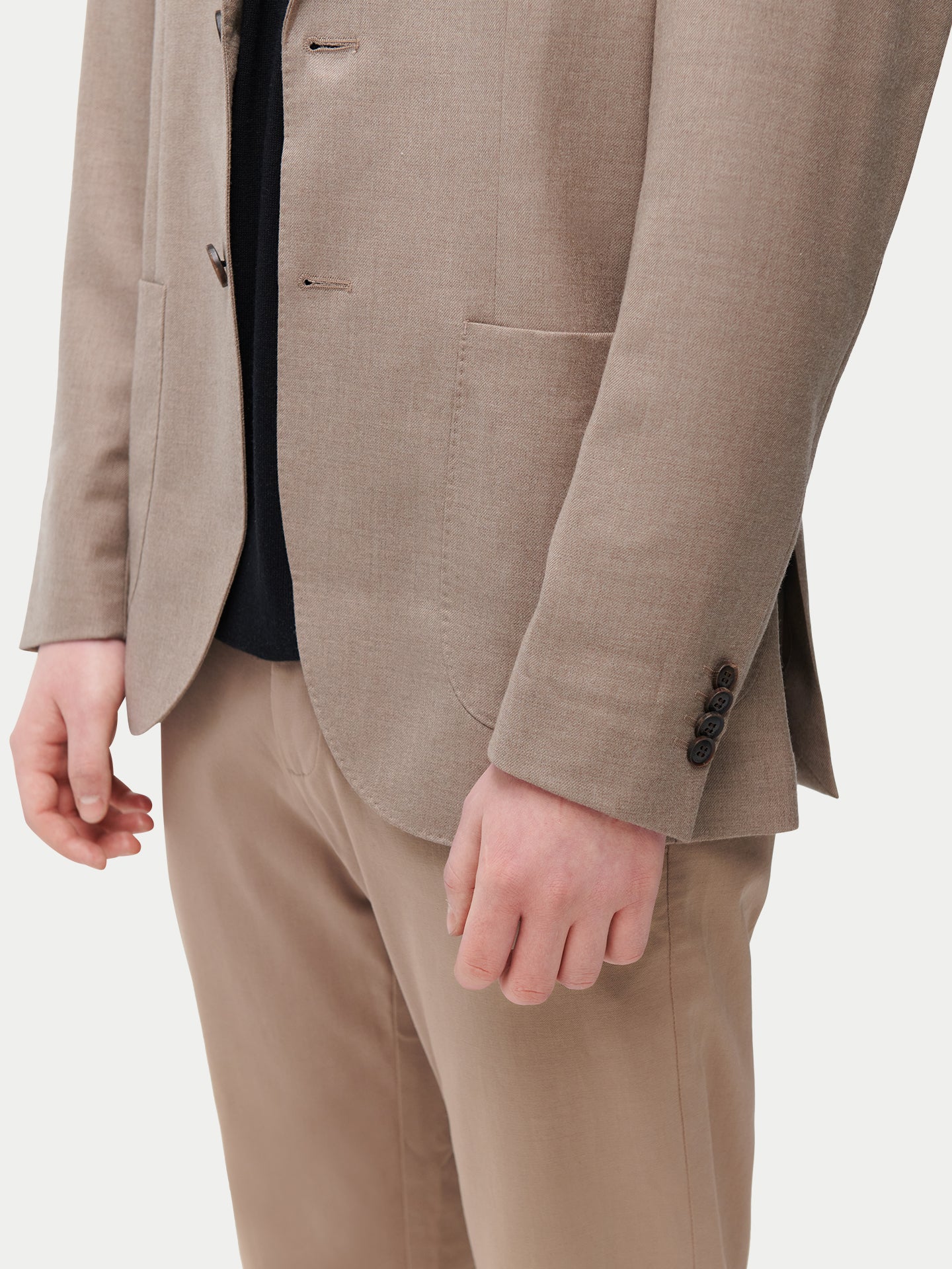 Organic Colour Men's single-breasted cashmere blazer
