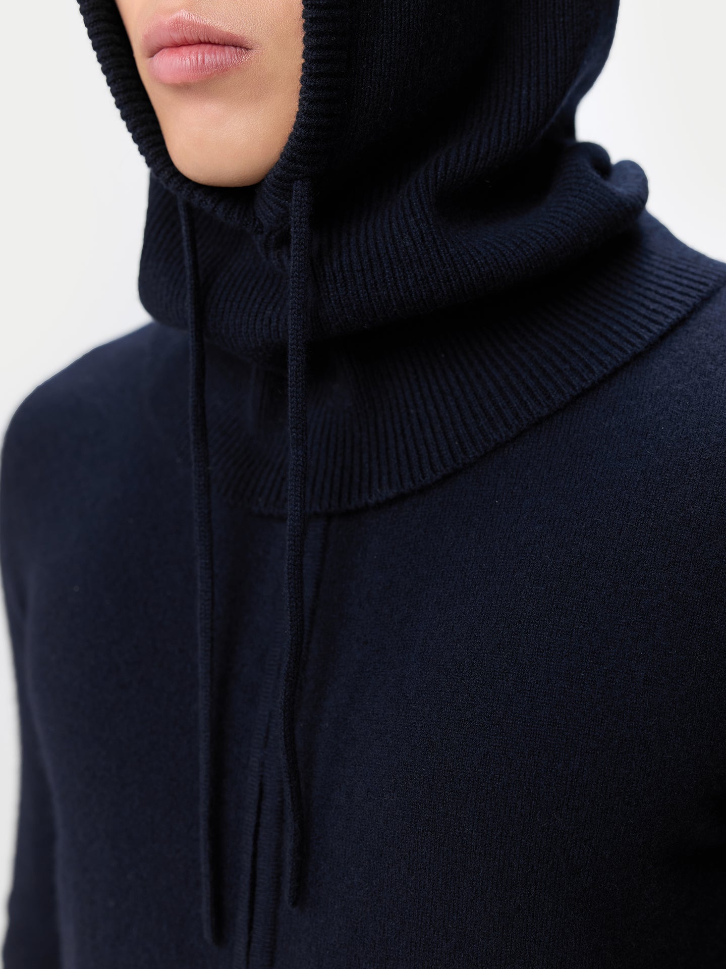 Essential Cashmere Balaclava Navy Blazer - Gobi Cashmere