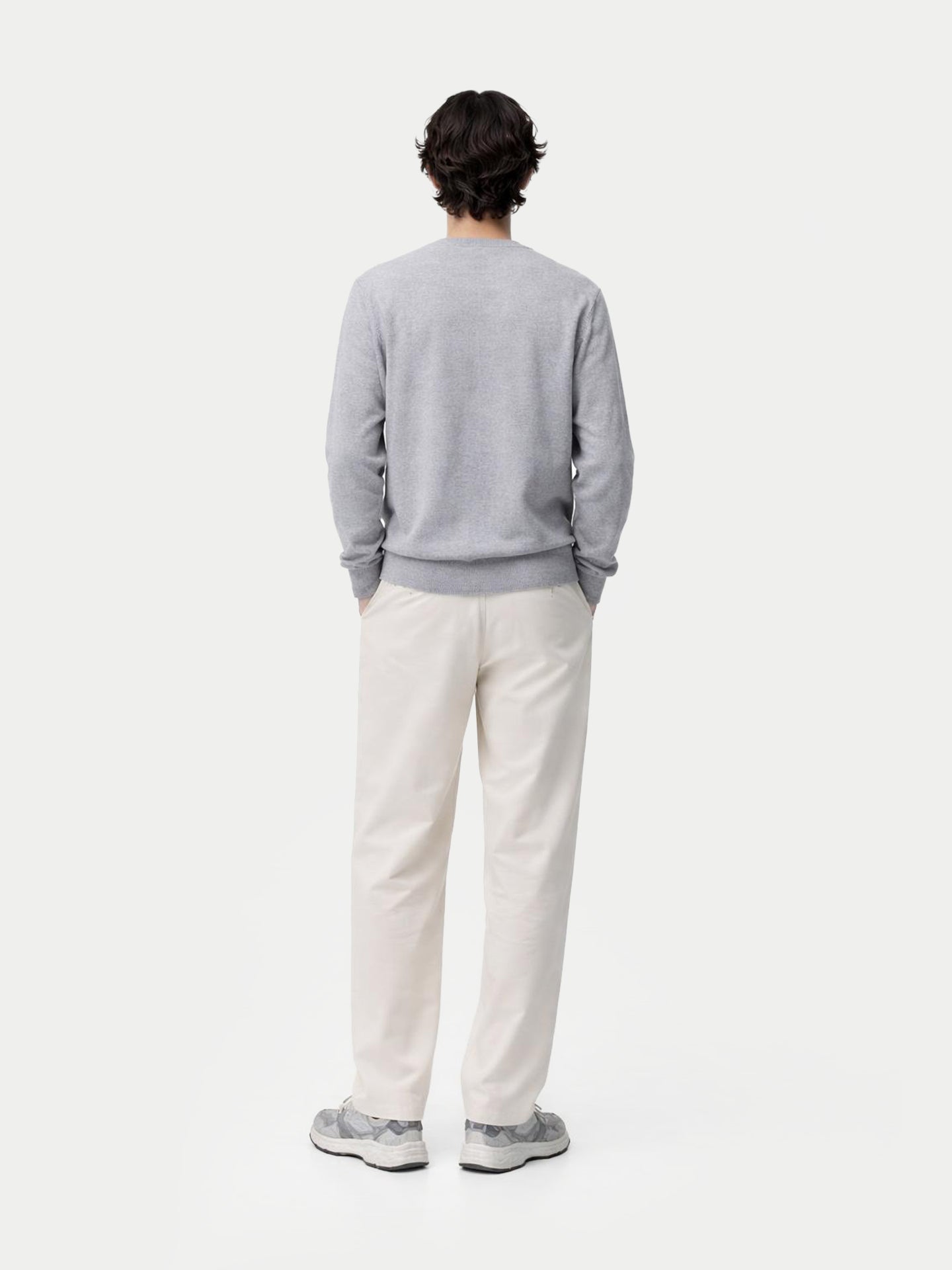 Essential Crewneck Cashmere Sweater High Rise - Gobi Cashmere