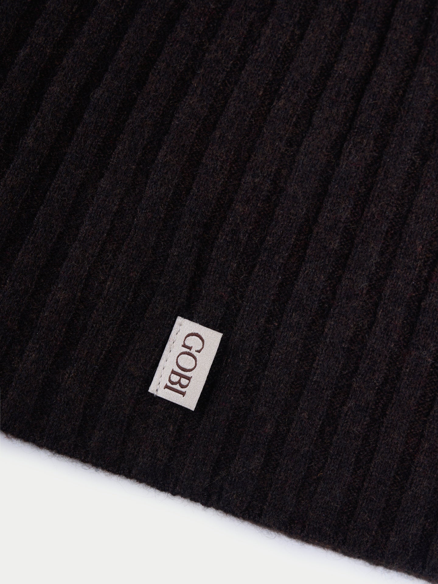Unisex Cashmere Rib Knit Hat Mole - Gobi Cashmere
