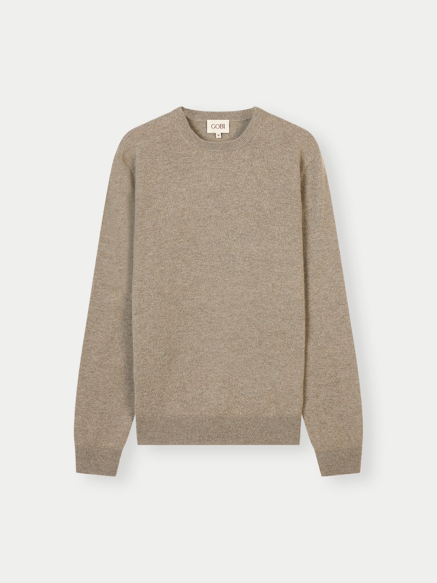 Men's Cashmere Essential Crew Neck Sweater Vetiver - Gobi Cashmere