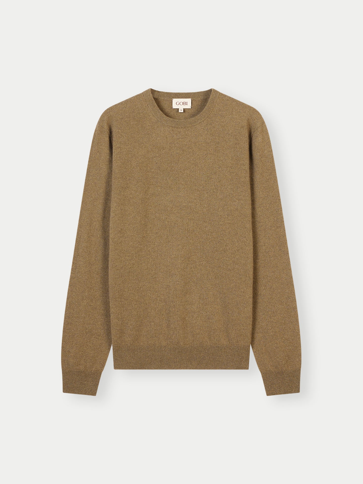 Men's Cashmere Essential Crew Neck Sweater Aloe - Gobi Cashmere