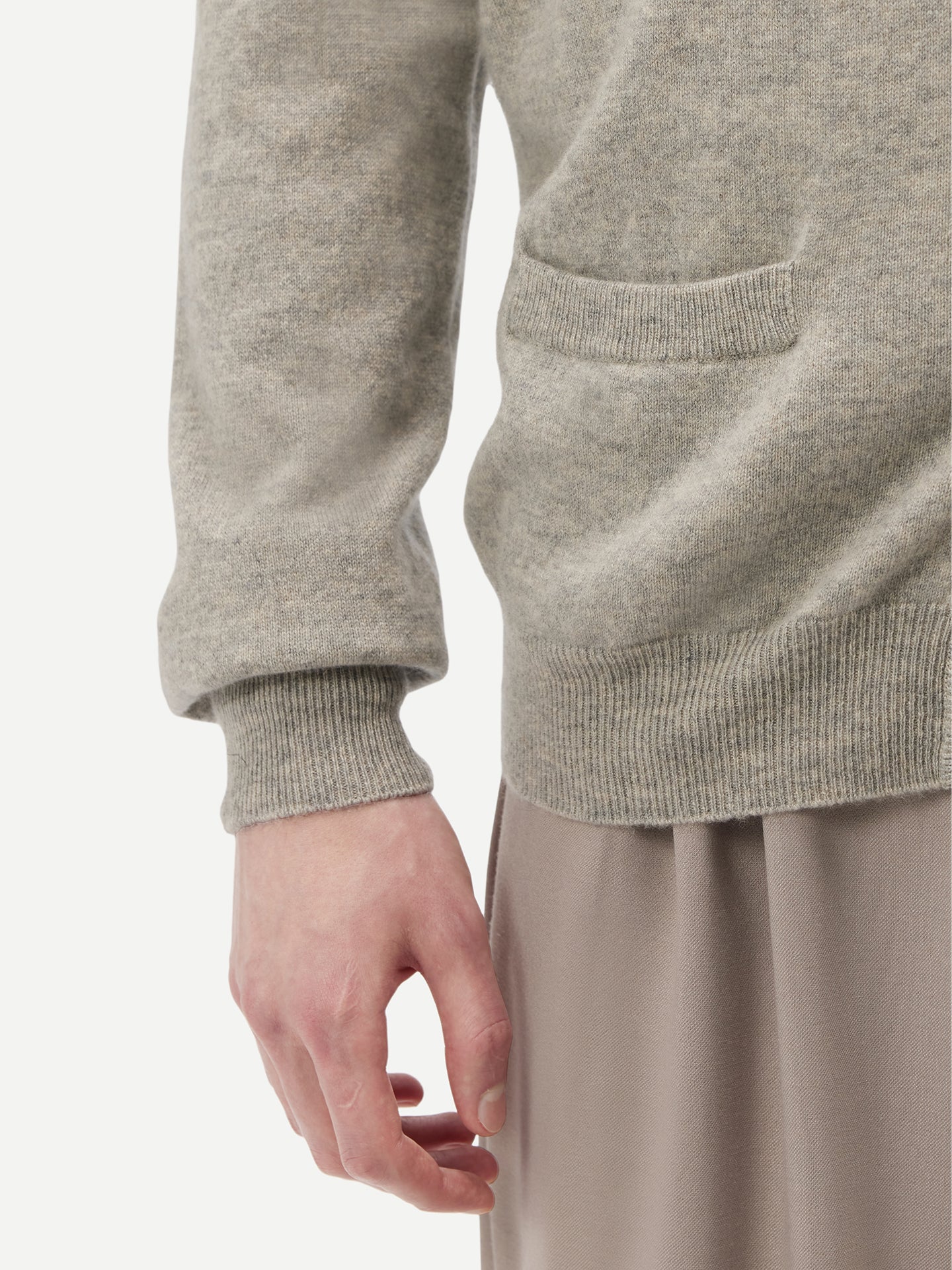 Men's Cashmere V-neck Cardigan Dawn Blue - Gobi Cashmere