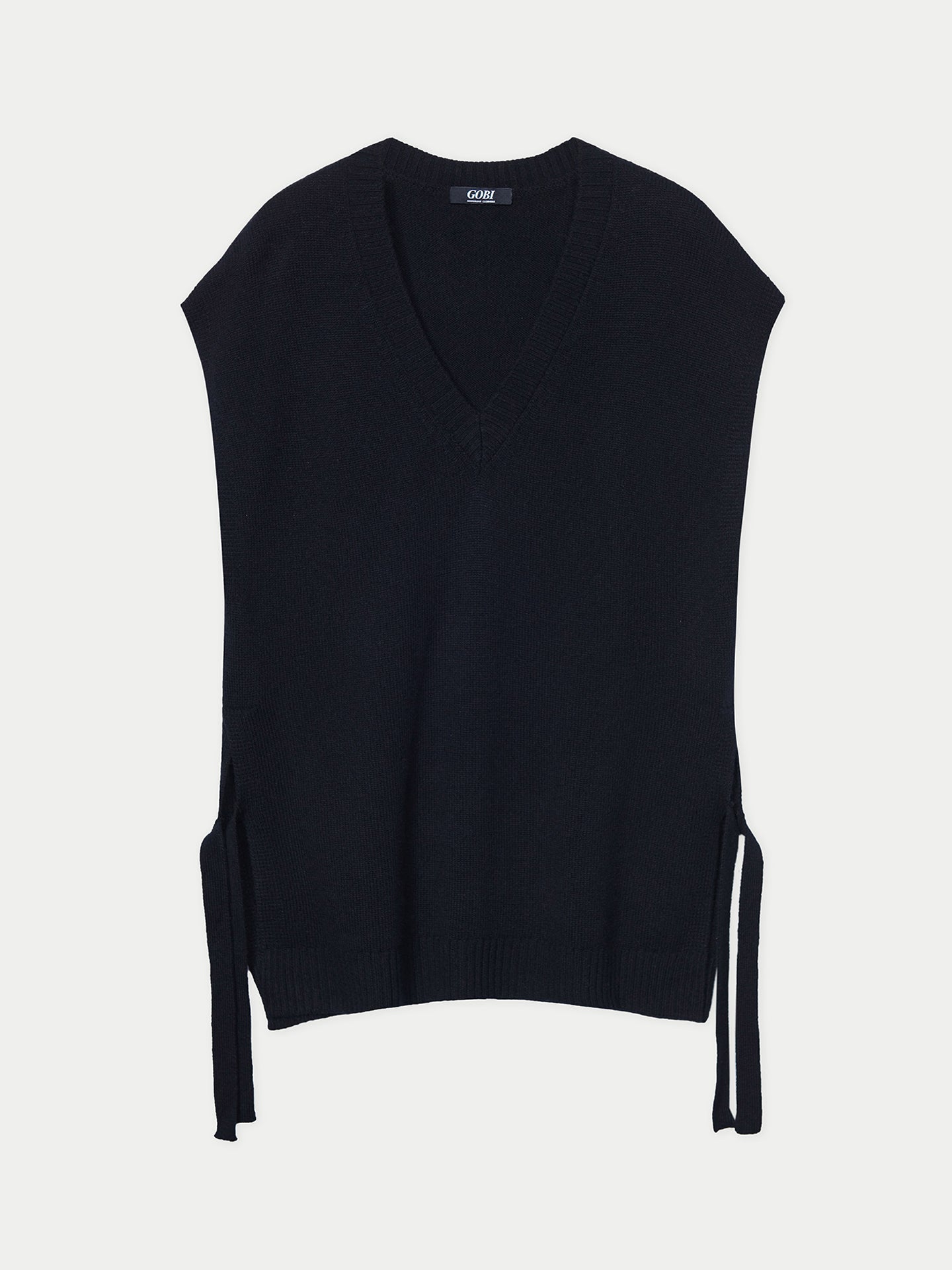 Women's V-neck Cashmere Maternity Top Black - Gobi Cashmere