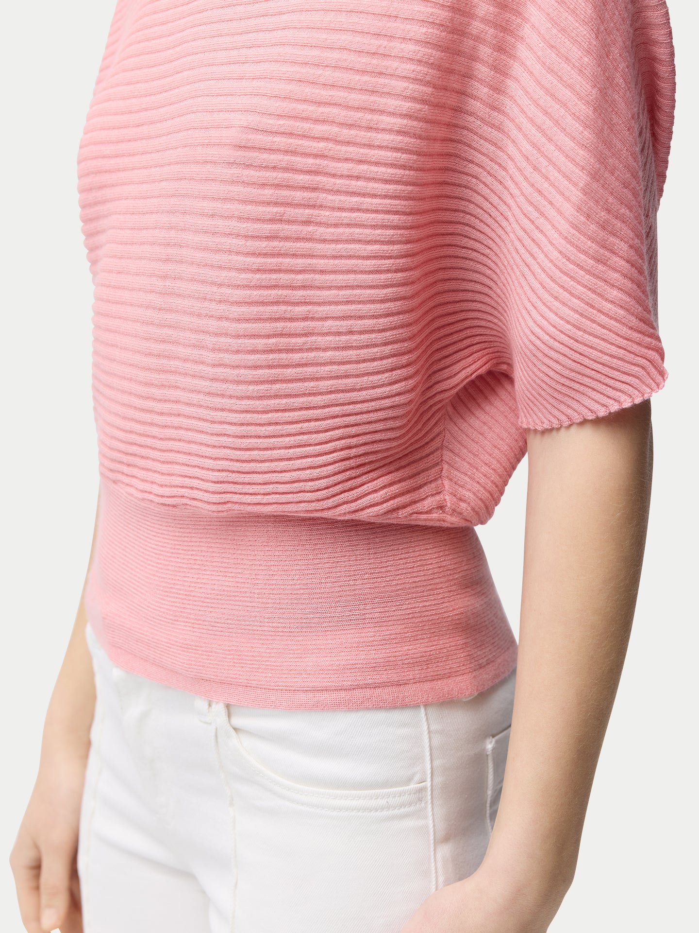 Short Dolman Sleeve Cashmere Sweater