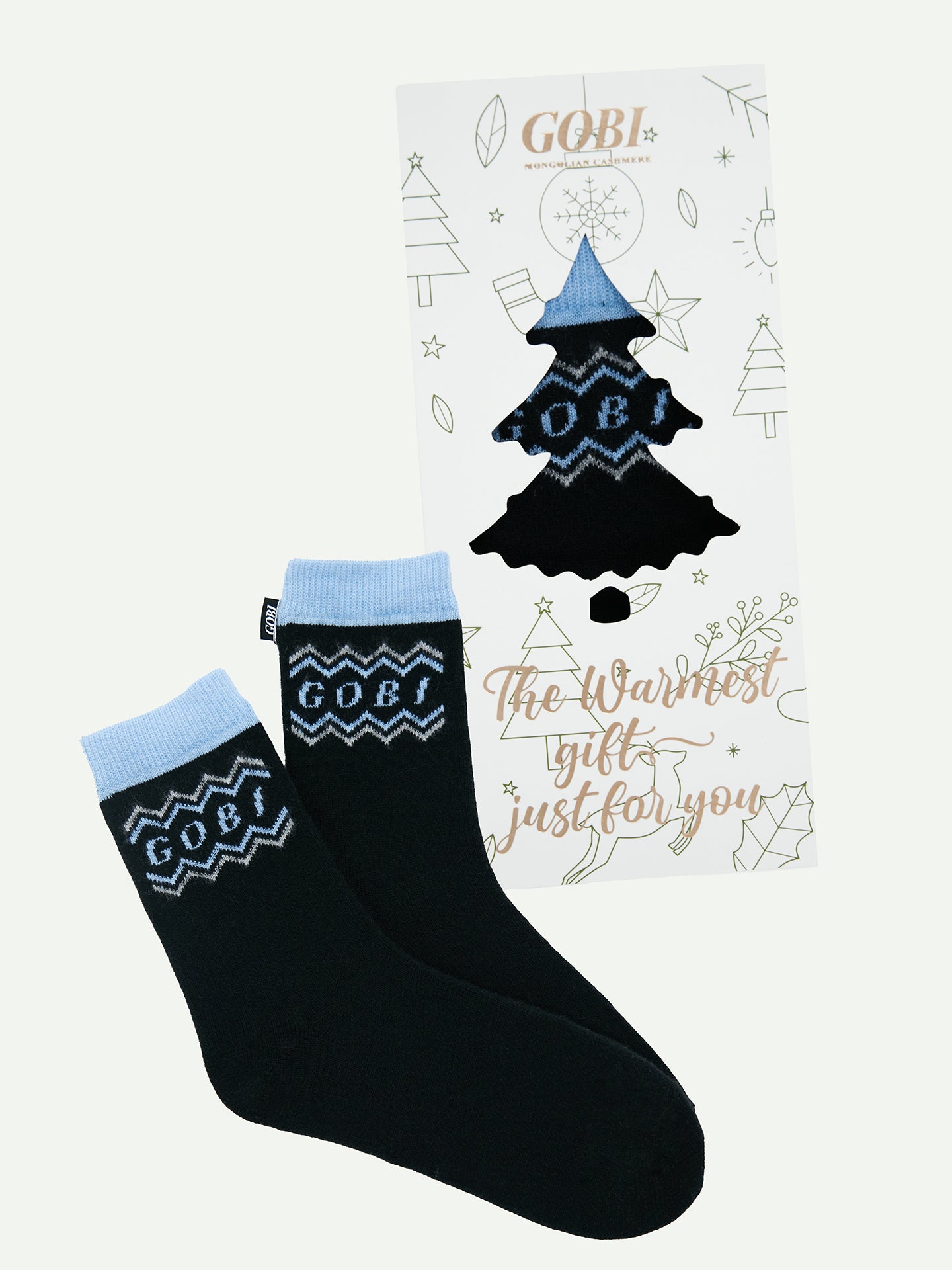 Unisex Alpine Cashmere Socks Black - Gobi Cashmere