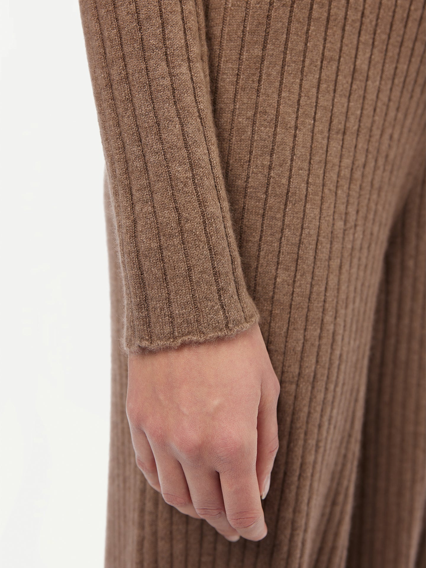 Organic Colour Lightweight Cashmere Cardigan Taupe - Gobi Cashmere