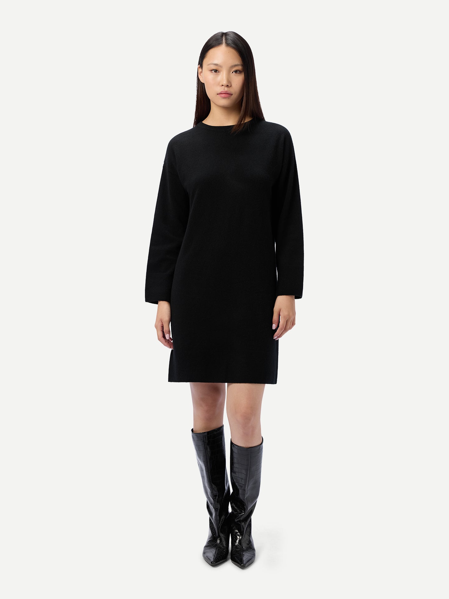 Seamless Crewneck Cashmere Dress