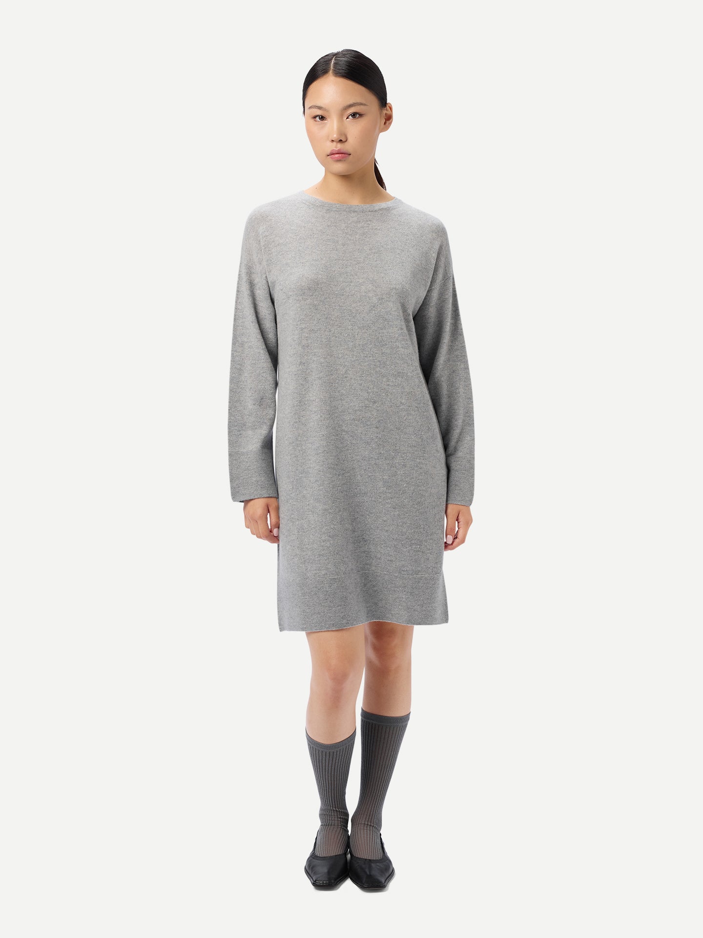 Seamless Crewneck Cashmere Dress