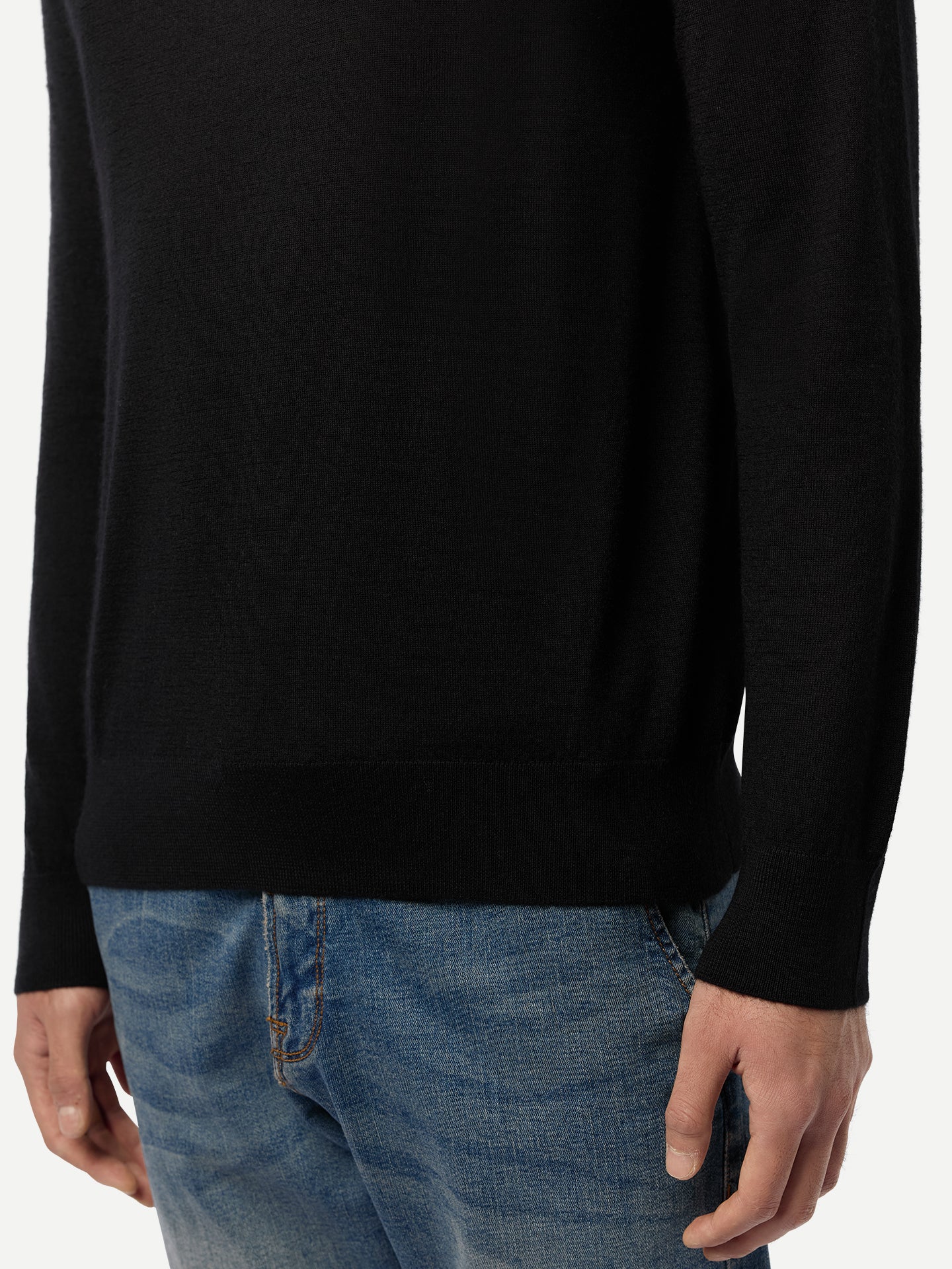Men Cashmere Silk High Neck  Sweater