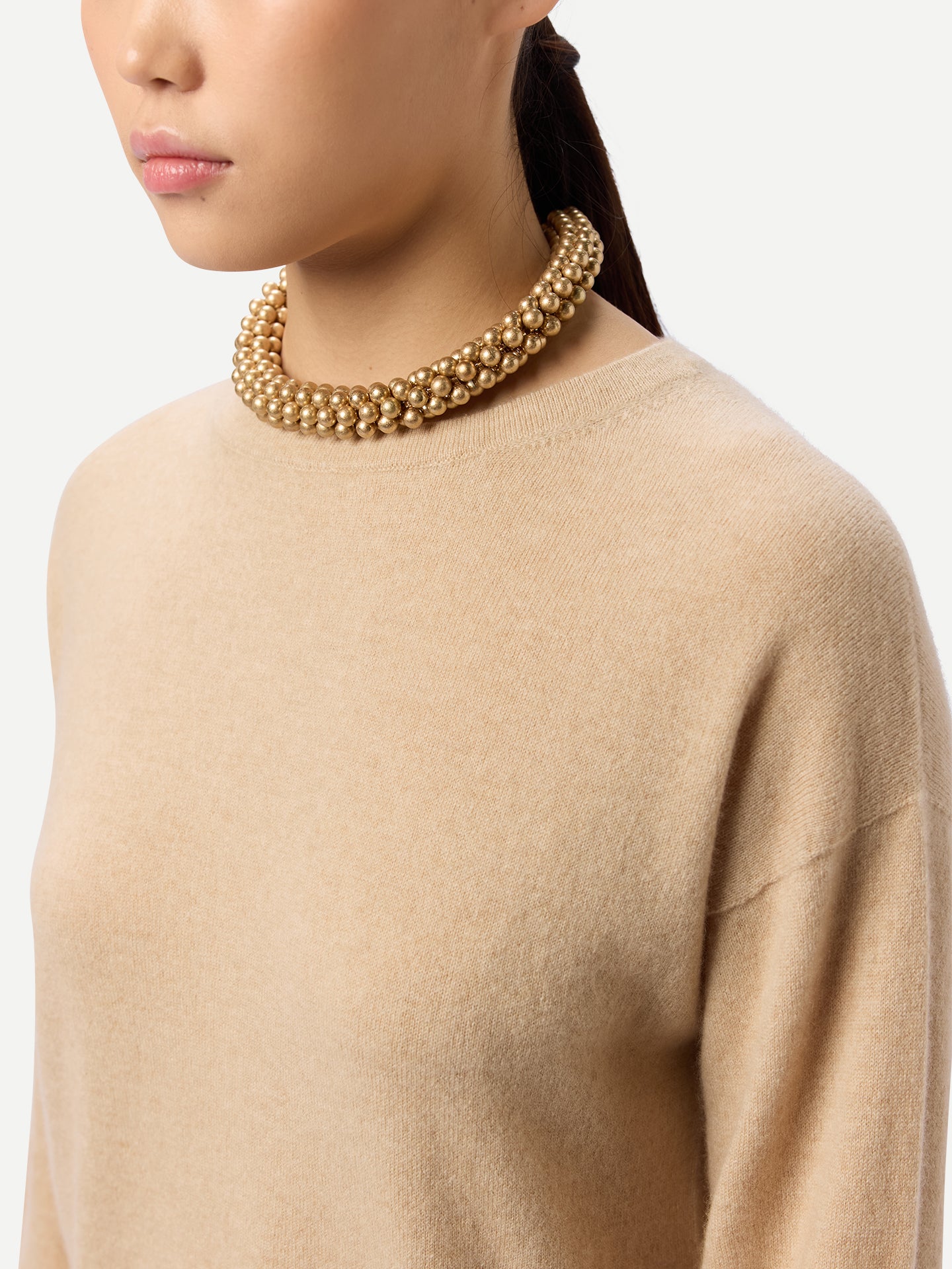 Organic Colour Seamless Crewneck Cashmere Dress