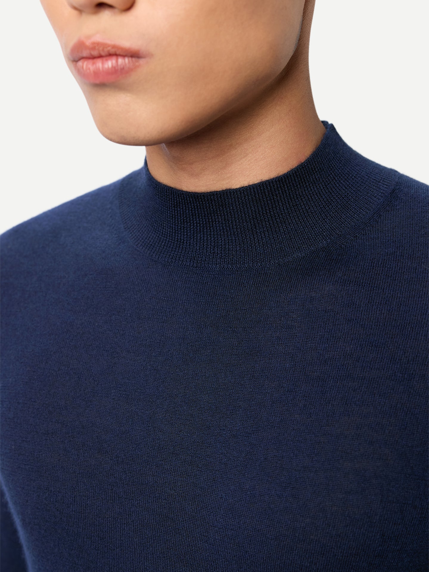 Men Cashmere Silk High Neck  Sweater