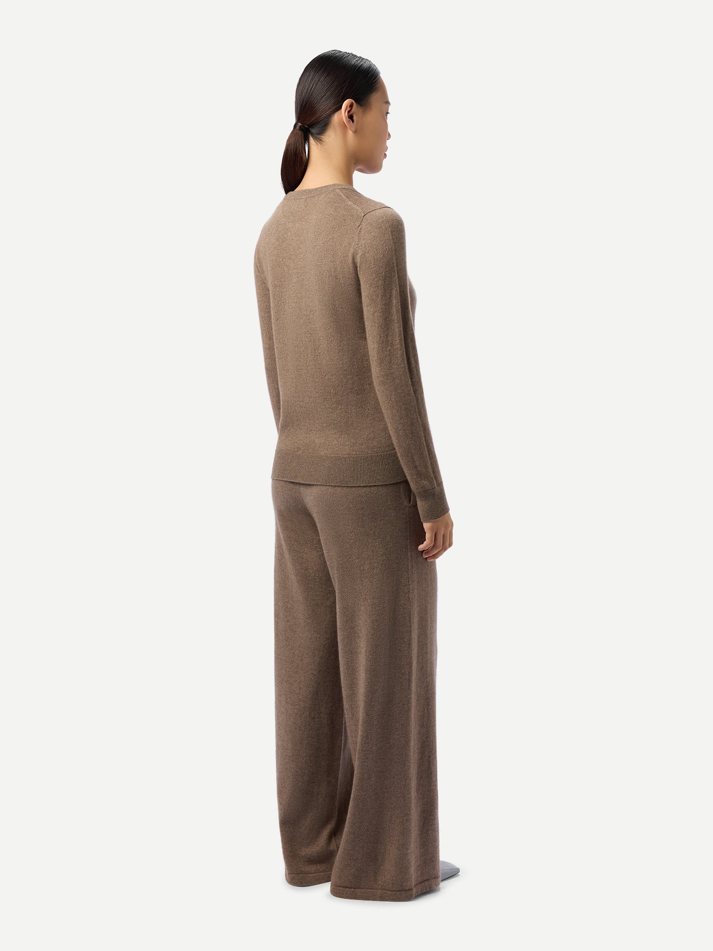 Wide-Leg Cashmere Pants