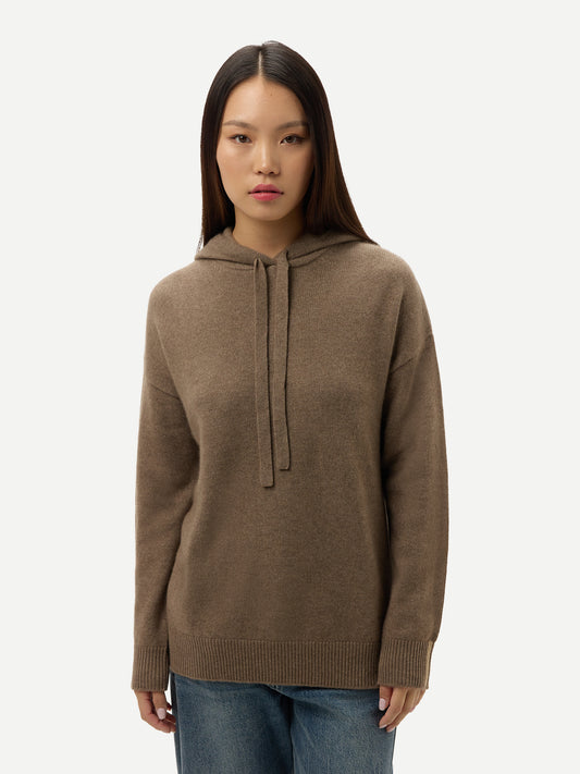 Organic Colour Cashmere Pullover Hoodie