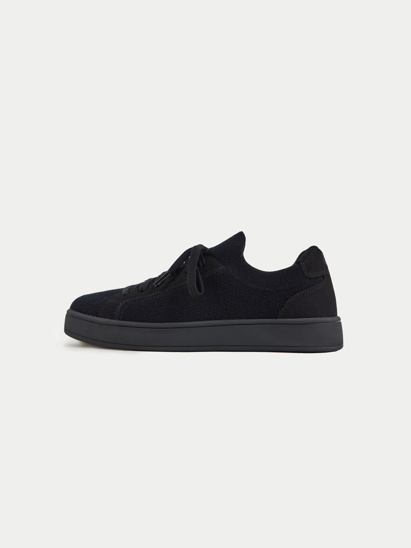 Unisex Mercerized Wool Cashmere Knitted Sneakers Black - Gobi Cashmere