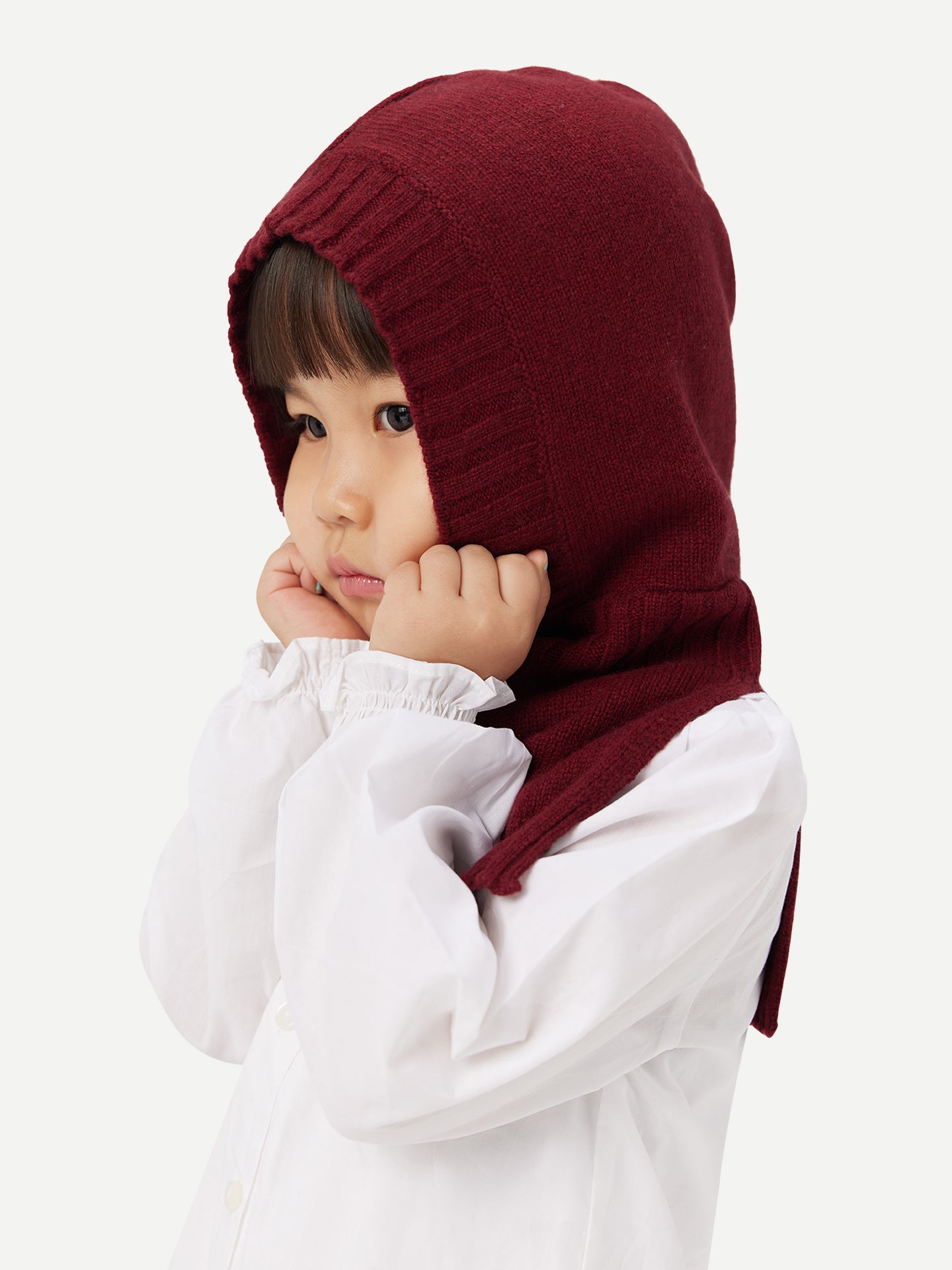 Kids Cashmere Knitted Balaclava Rhododendron - Gobi Cashmere