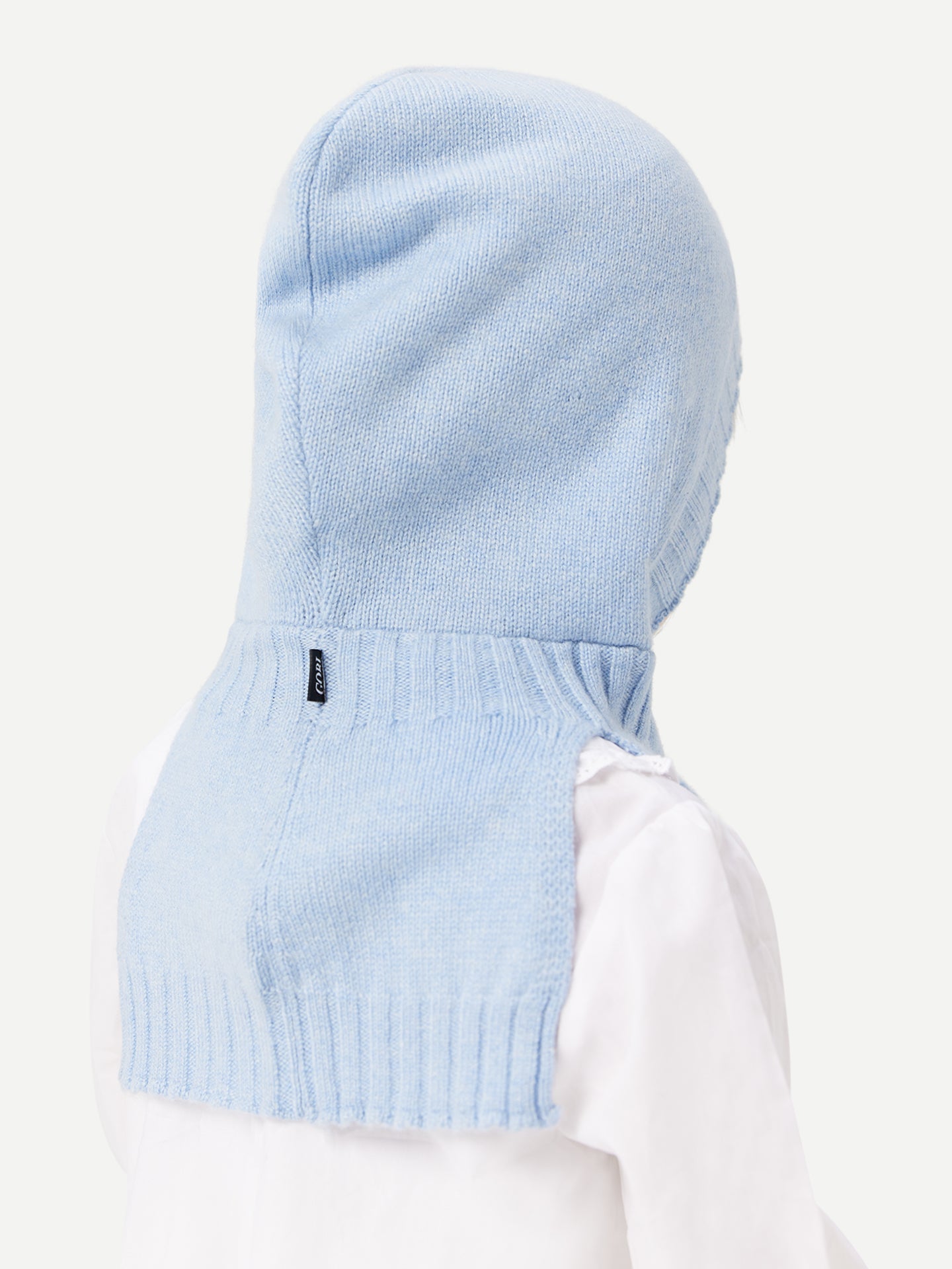 Kids Cashmere Knitted Balaclava Light Blue - Gobi Cashmere