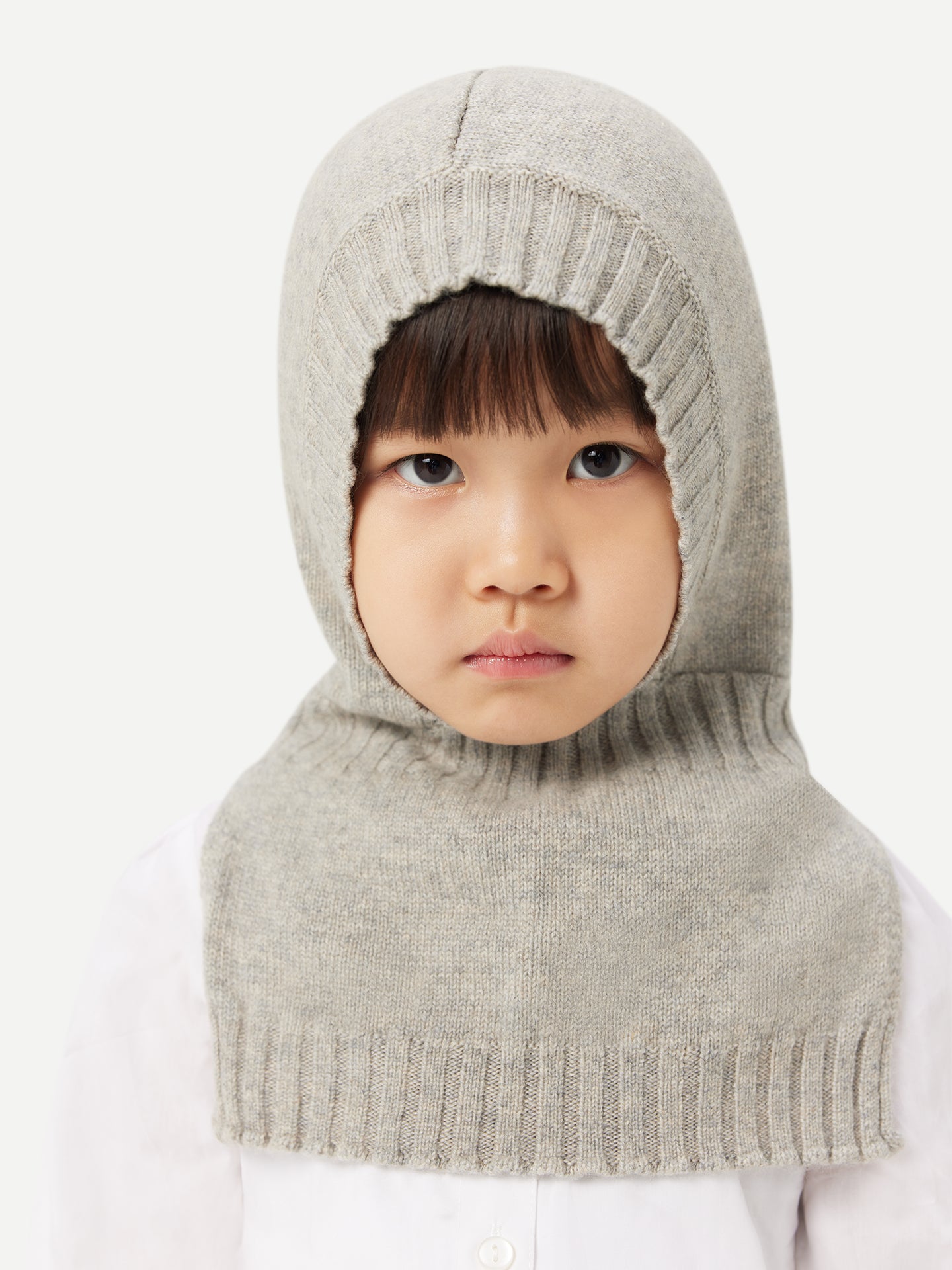 Kids Cashmere Knitted Balaclava Dawn Blue - Gobi Cashmere