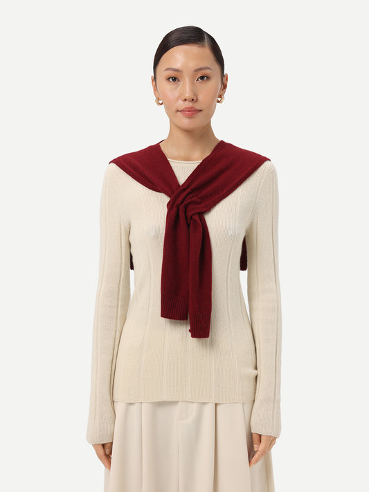 Women's Cashmere Shoulder Wrap Rhododendron - Gobi Cashmere