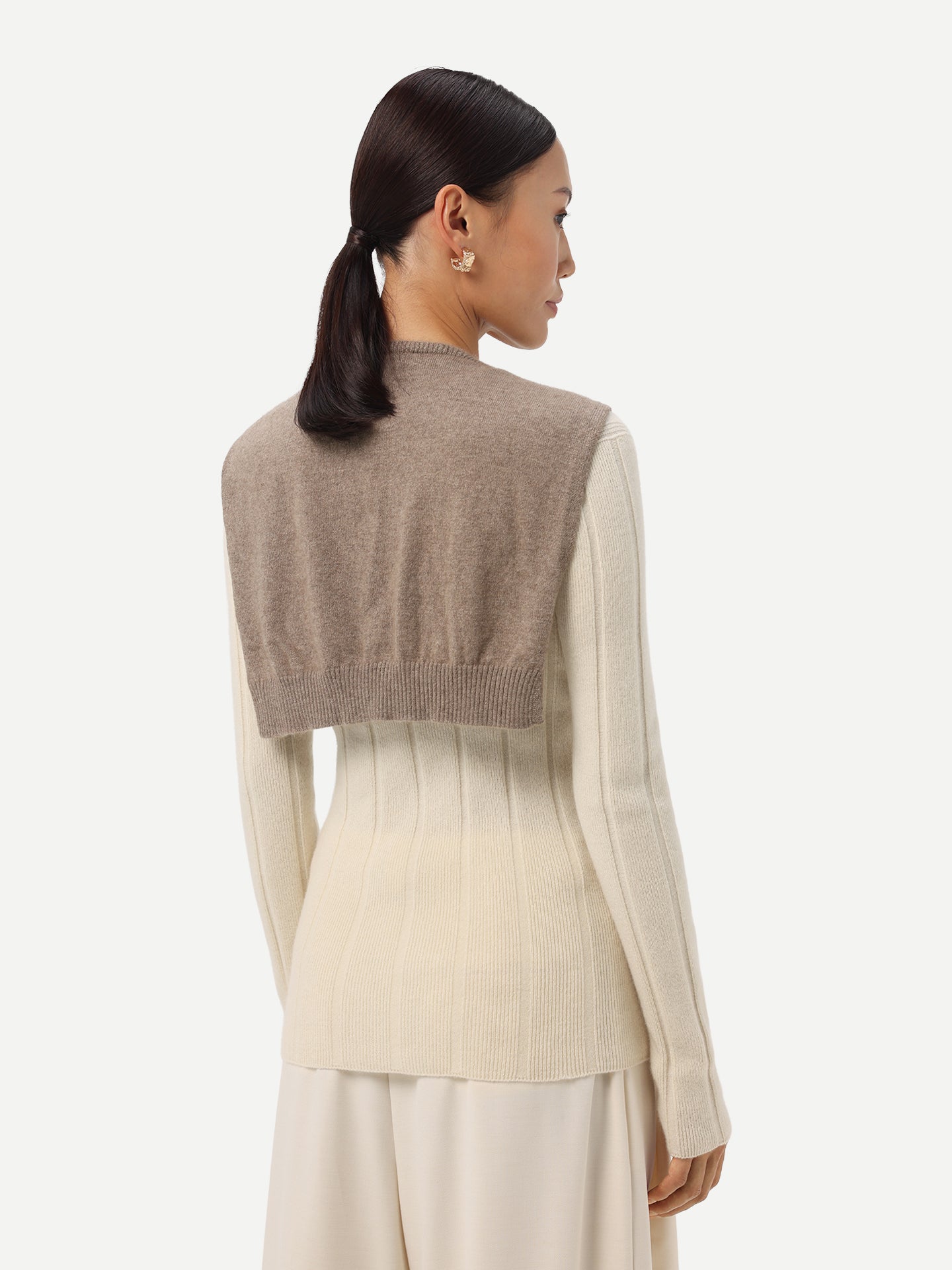 Women's Cashmere Shoulder Wrap Taupe - Gobi Cashmere