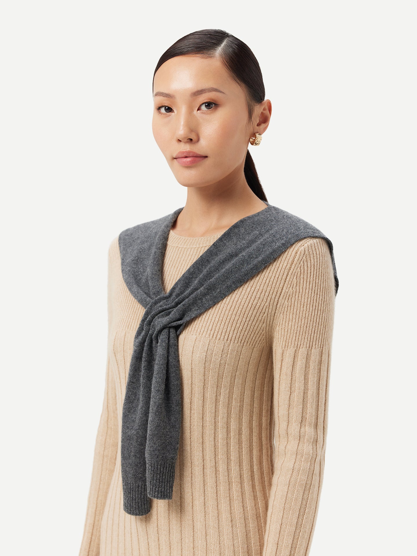 Women's Cashmere Shoulder Wrap Plum Kitten - Gobi Cashmere