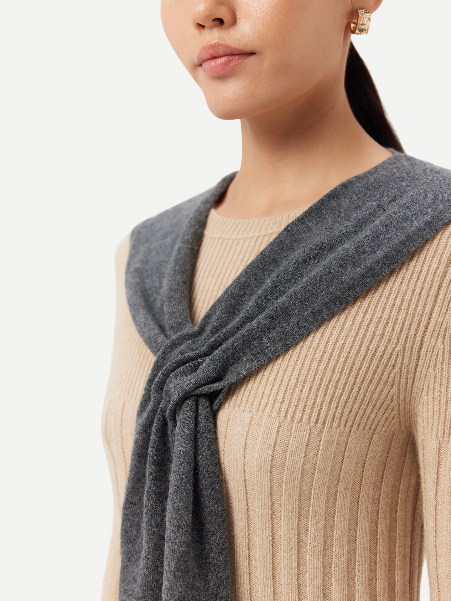 Women's Cashmere Shoulder Wrap Plum Kitten - Gobi Cashmere