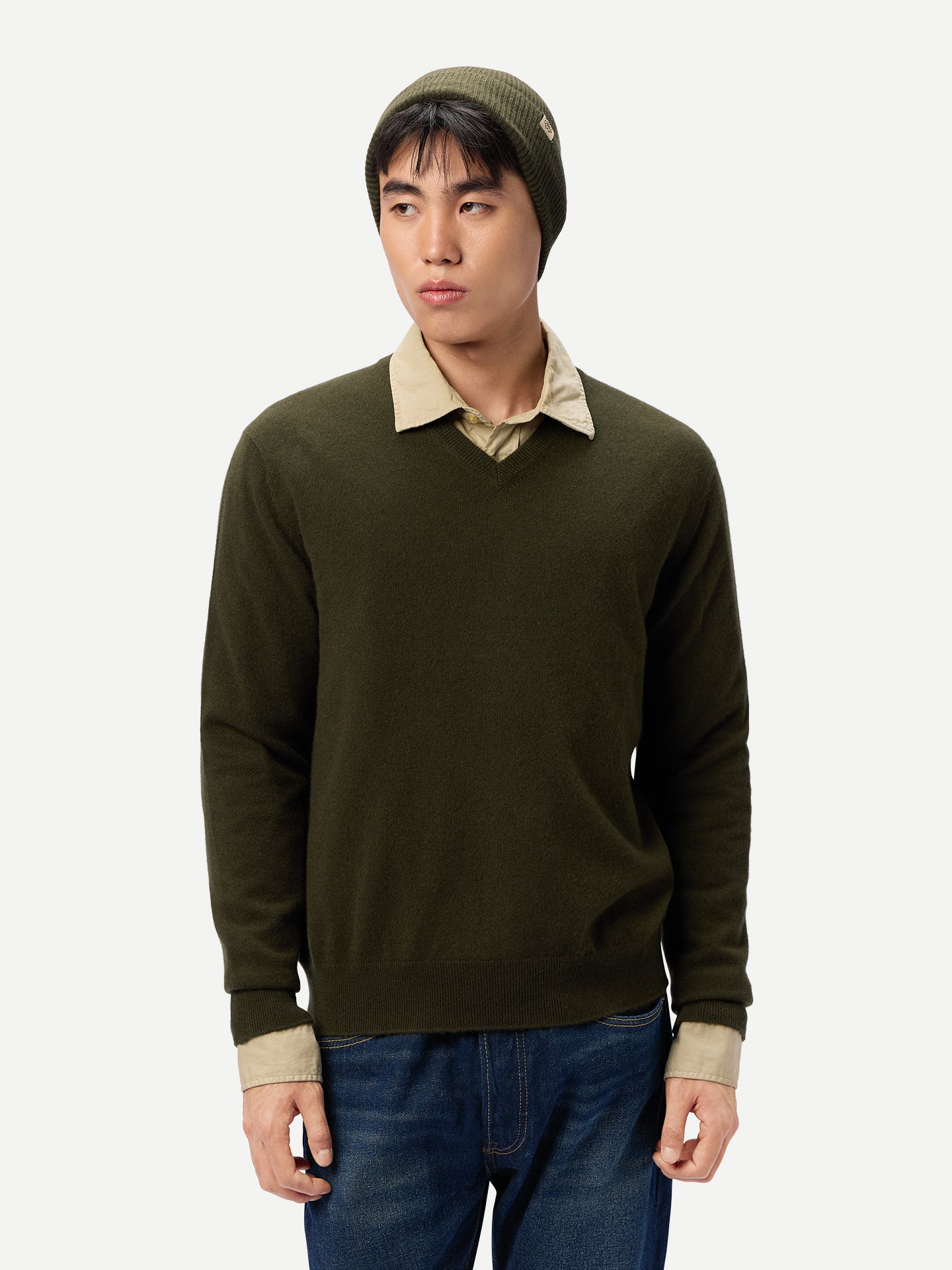 Cashmere Rib Knit Beanie