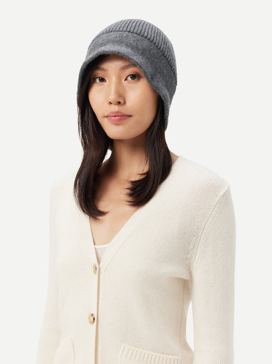 Women's Wide-Brim Cashmere Hat Plum Kitten - Gobi Cashmere