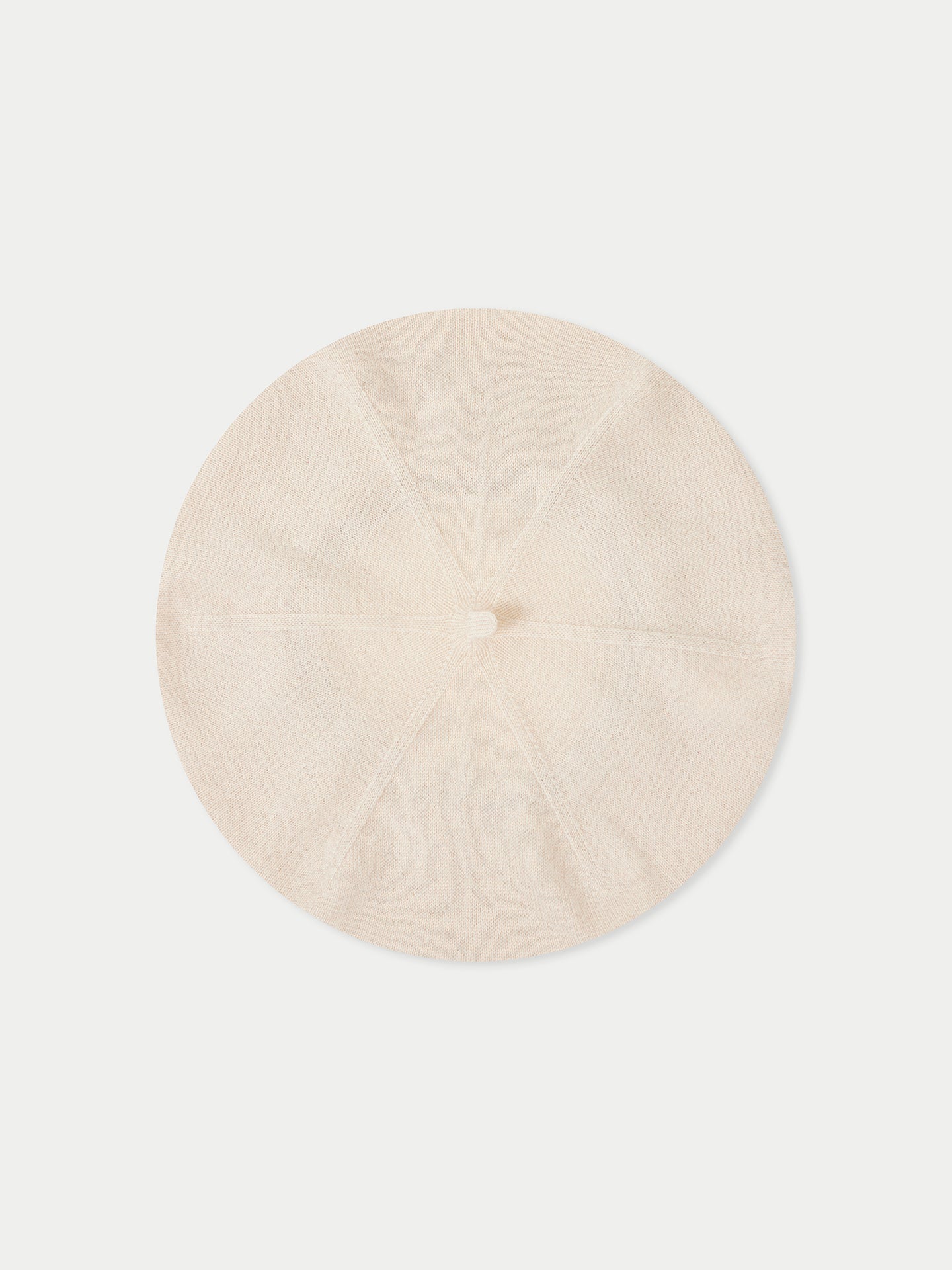 Women's Cashmere Jersey Knit Beret Ivory White - Gobi Cashmere