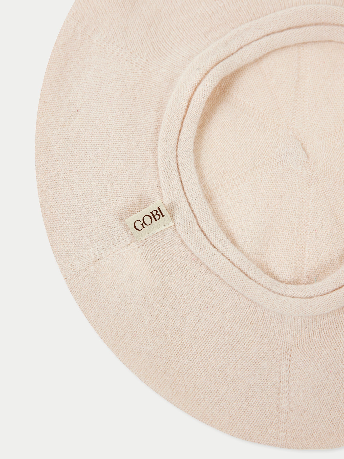 Women's Cashmere Jersey Knit Beret Ivory White - Gobi Cashmere