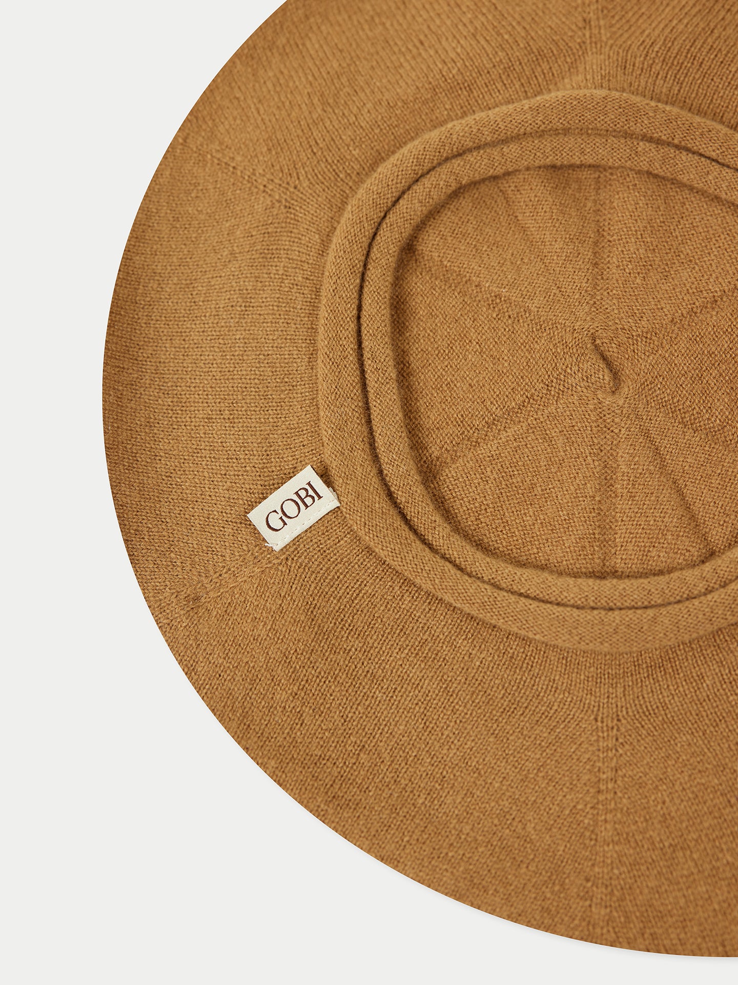 Women's Cashmere Jersey Knit Beret Almond - Gobi Cashmere