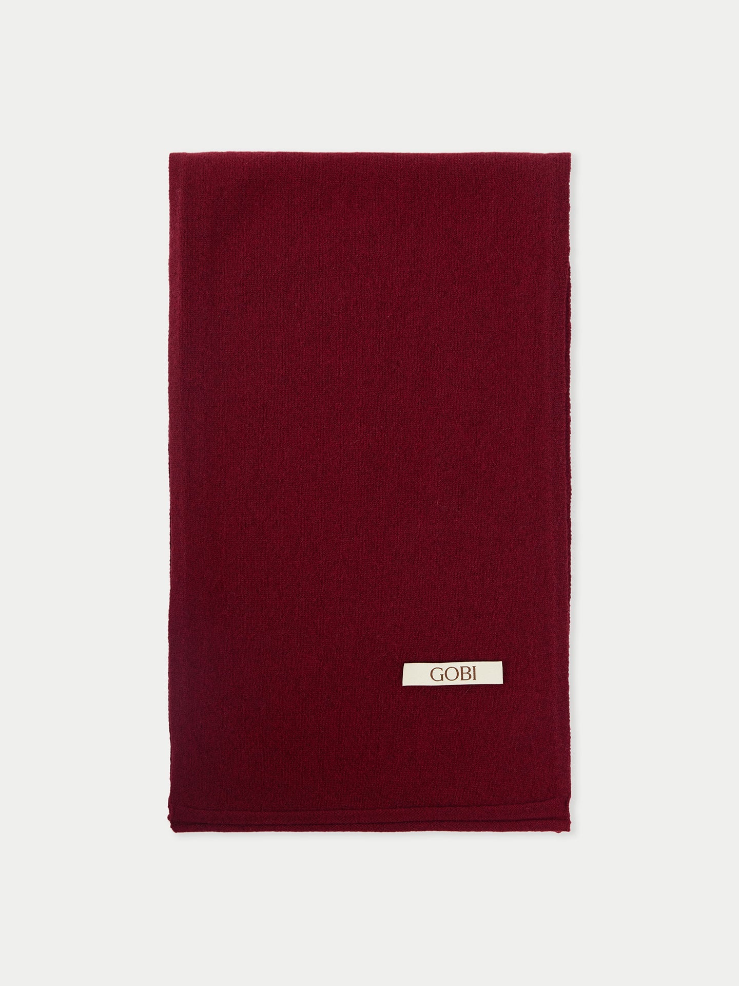 Unisex Cashmere Jersey Knit Scarf Bordeaux - Gobi Cashmere 