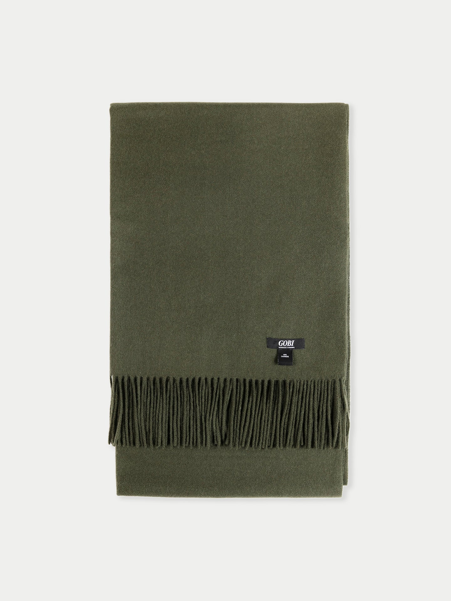 Unisex Cashmere Oversized Woven Scarf Capulet Olive - Gobi Cashmere