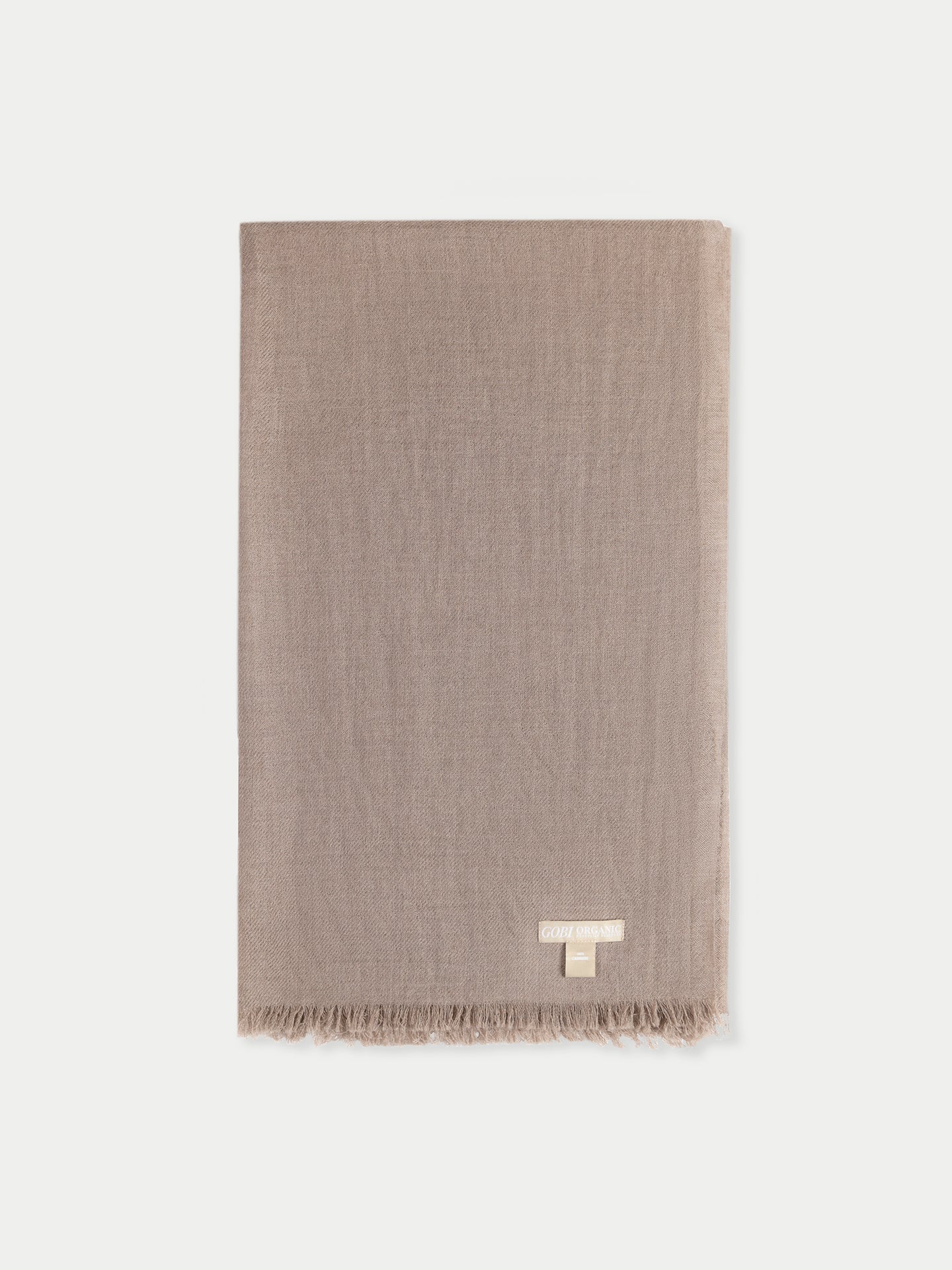 Women's Cashmere Lightweight Woven Scarf  Taupe - Gobi Cashmere