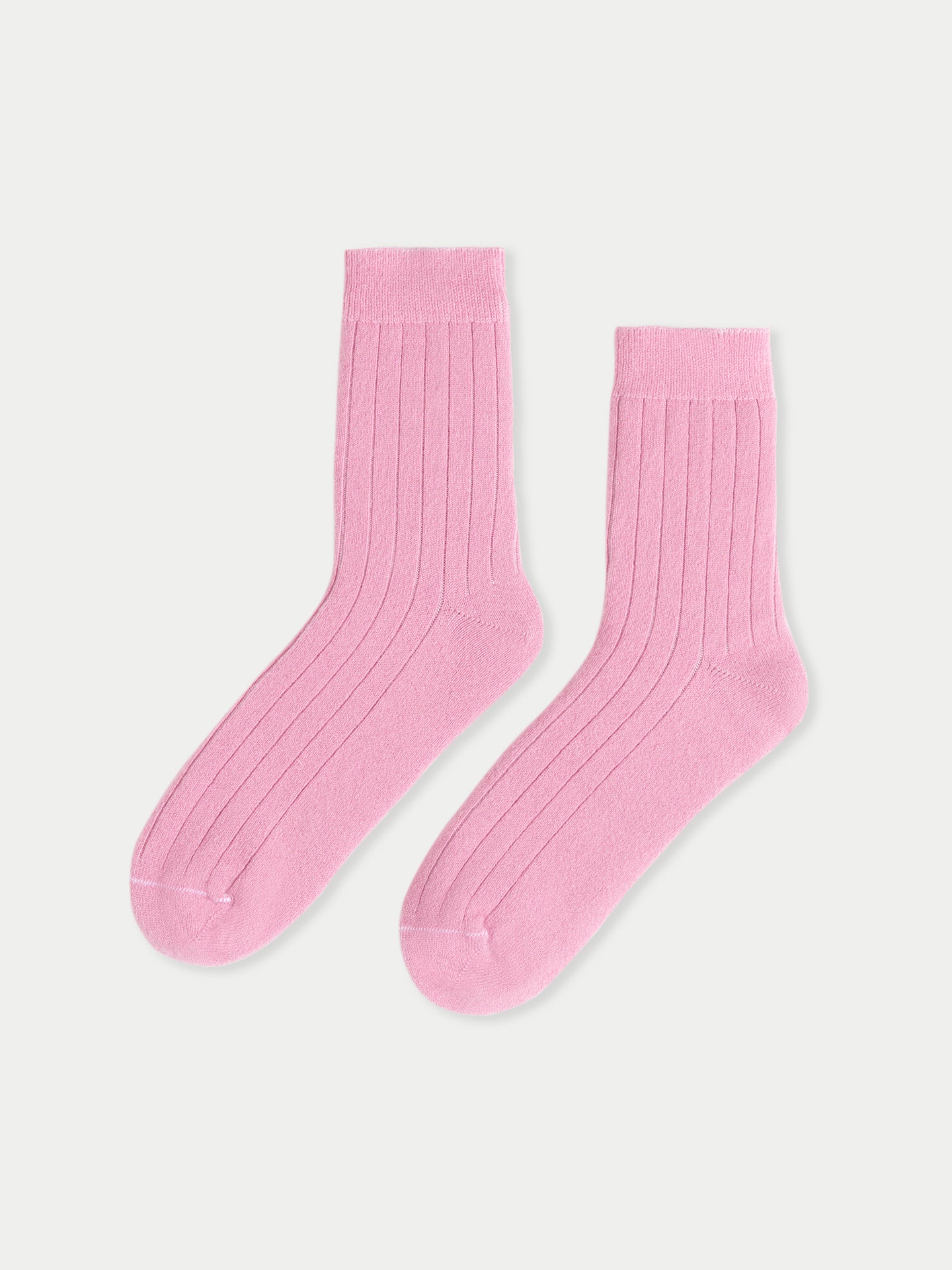 Unisex Cashmere Trim Knit Bed Socks Orchid Smoke - Gobi Cashmere