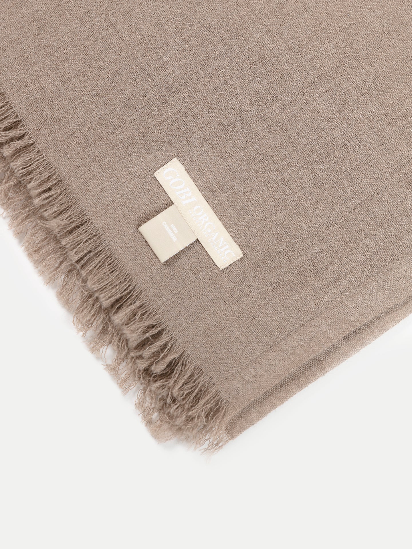 Women's Cashmere Lightweight Woven Scarf  Taupe - Gobi Cashmere