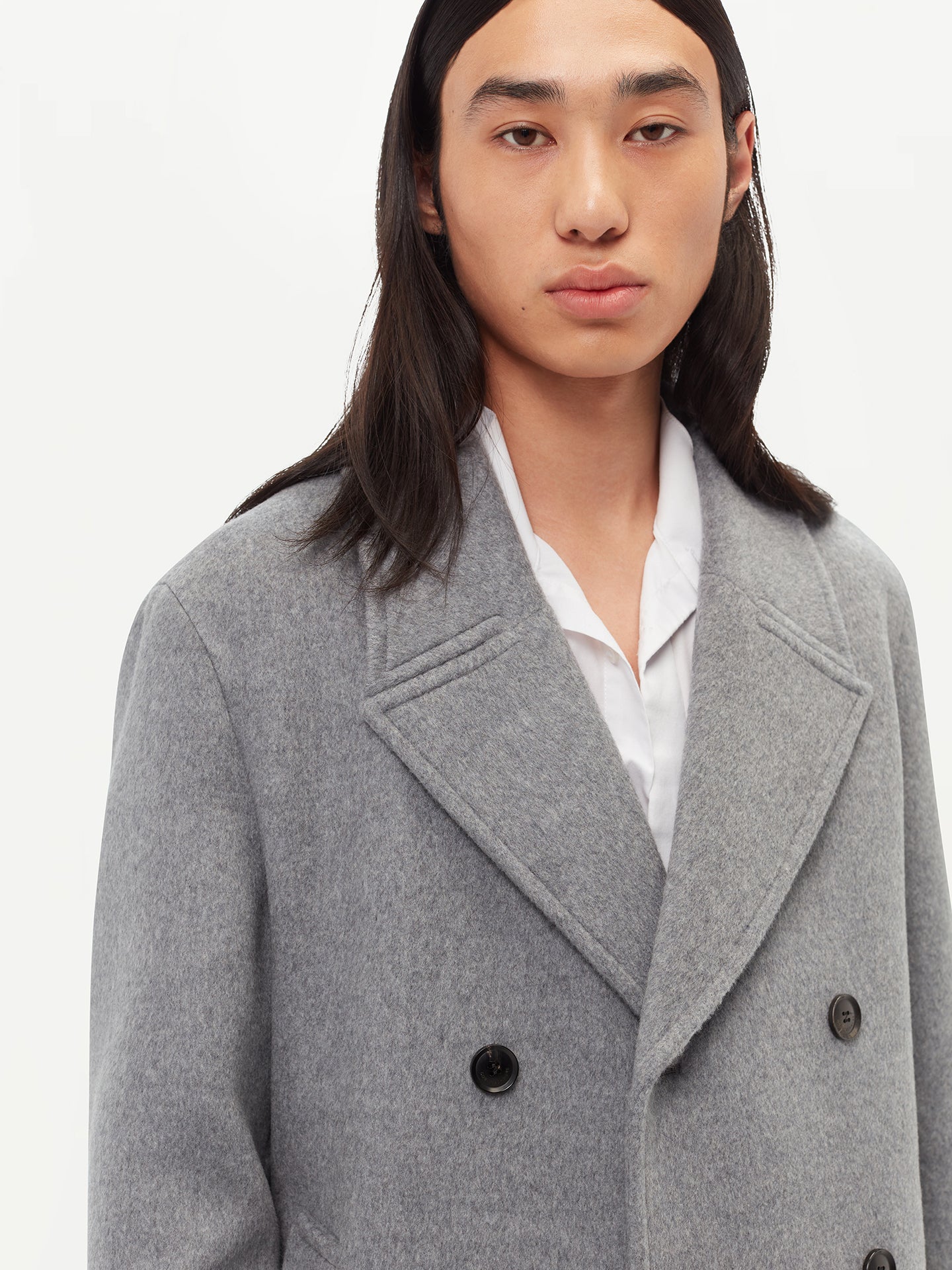 Men’s Cashmere Peacoat Dim Gray - Gobi Cashmere