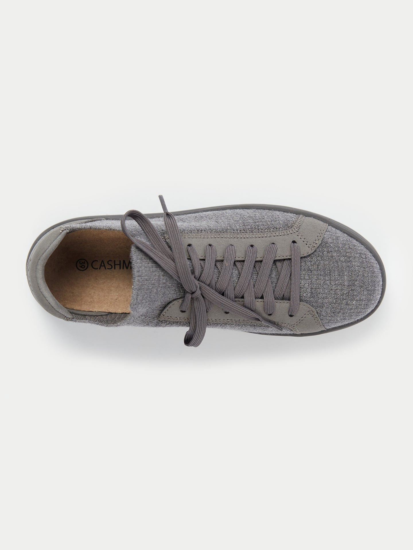 Unisex Mercerized Wool Cashmere Knitted Sneakers Frost Gray- Gobi Cashmere