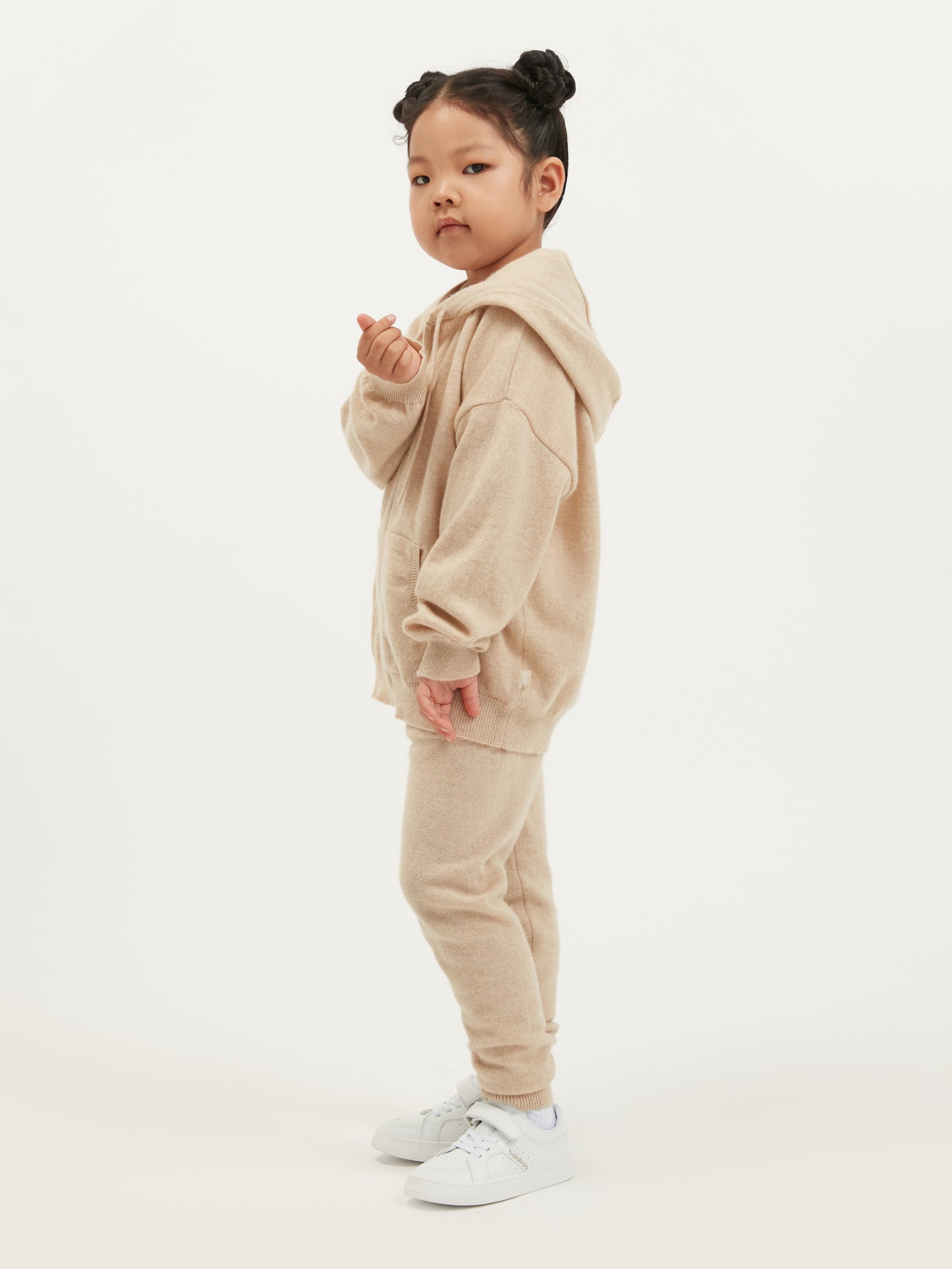 Organická barva Kašmírové pletené dětské kalhoty