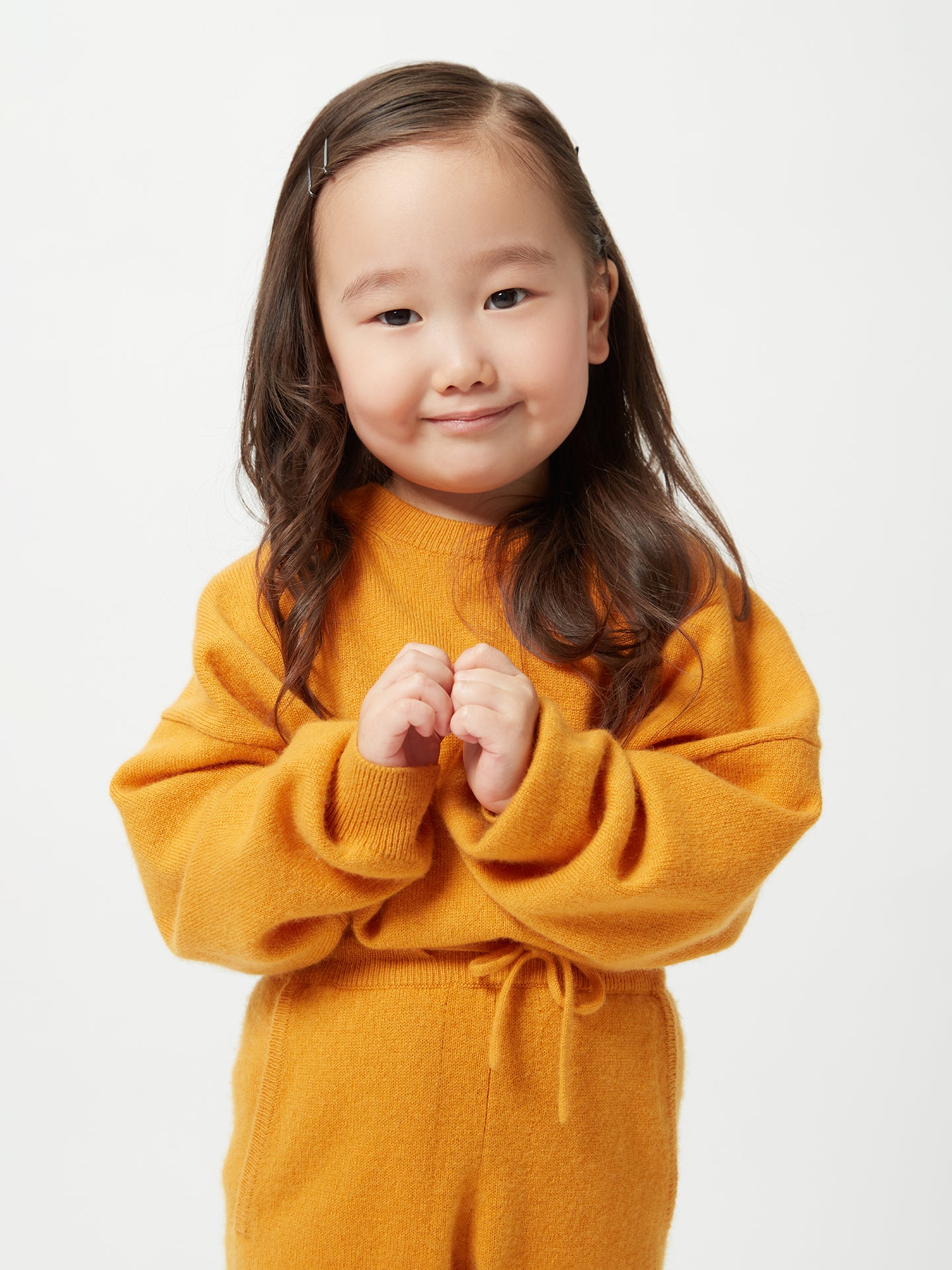 Kids Cashmere Crew Neck Sweater Daffodil - Gobi Cashmere