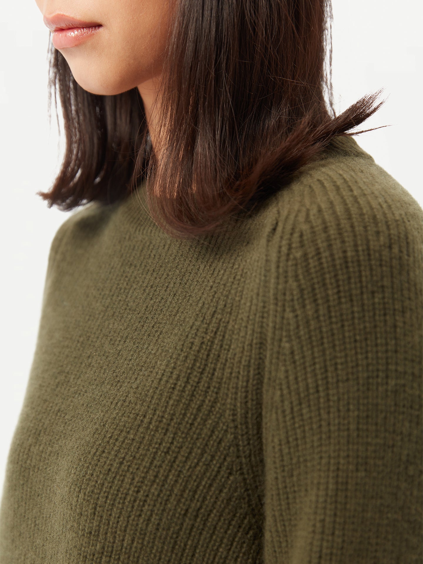 Women's Cashmere Sweater with Side Zippers Capulet Olive - Gobi Cashmere
