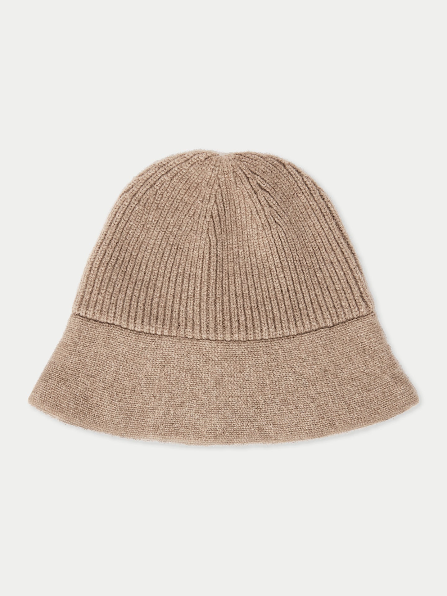 Women's Wide-Brim Cashmere Hat Taupe - Gobi Cashmere