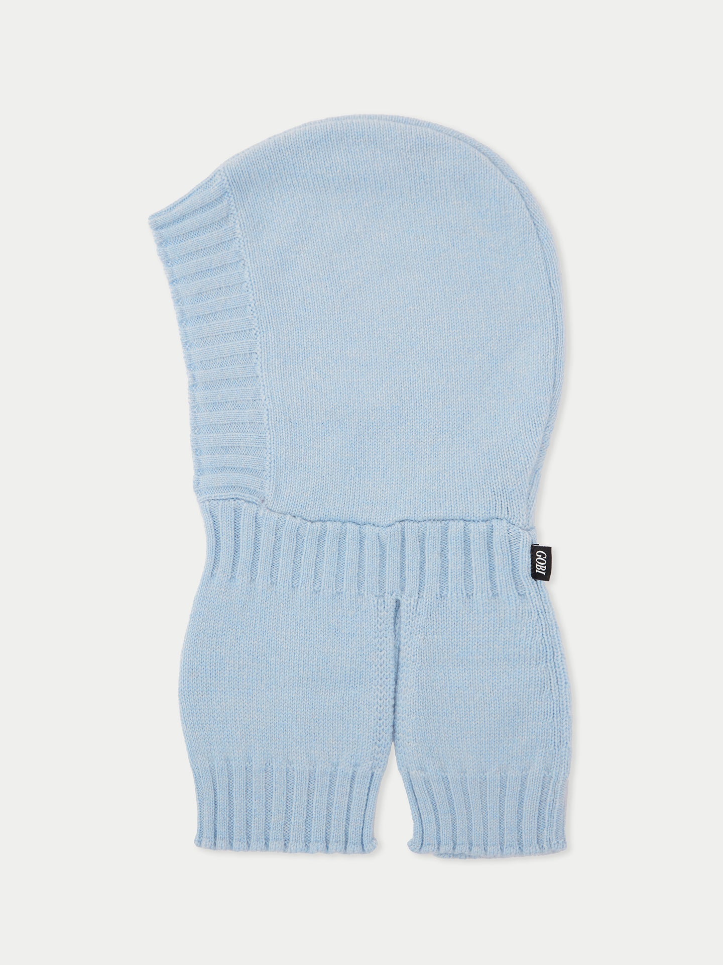 Kids Cashmere Knitted Balaclava Light Blue - Gobi Cashmere