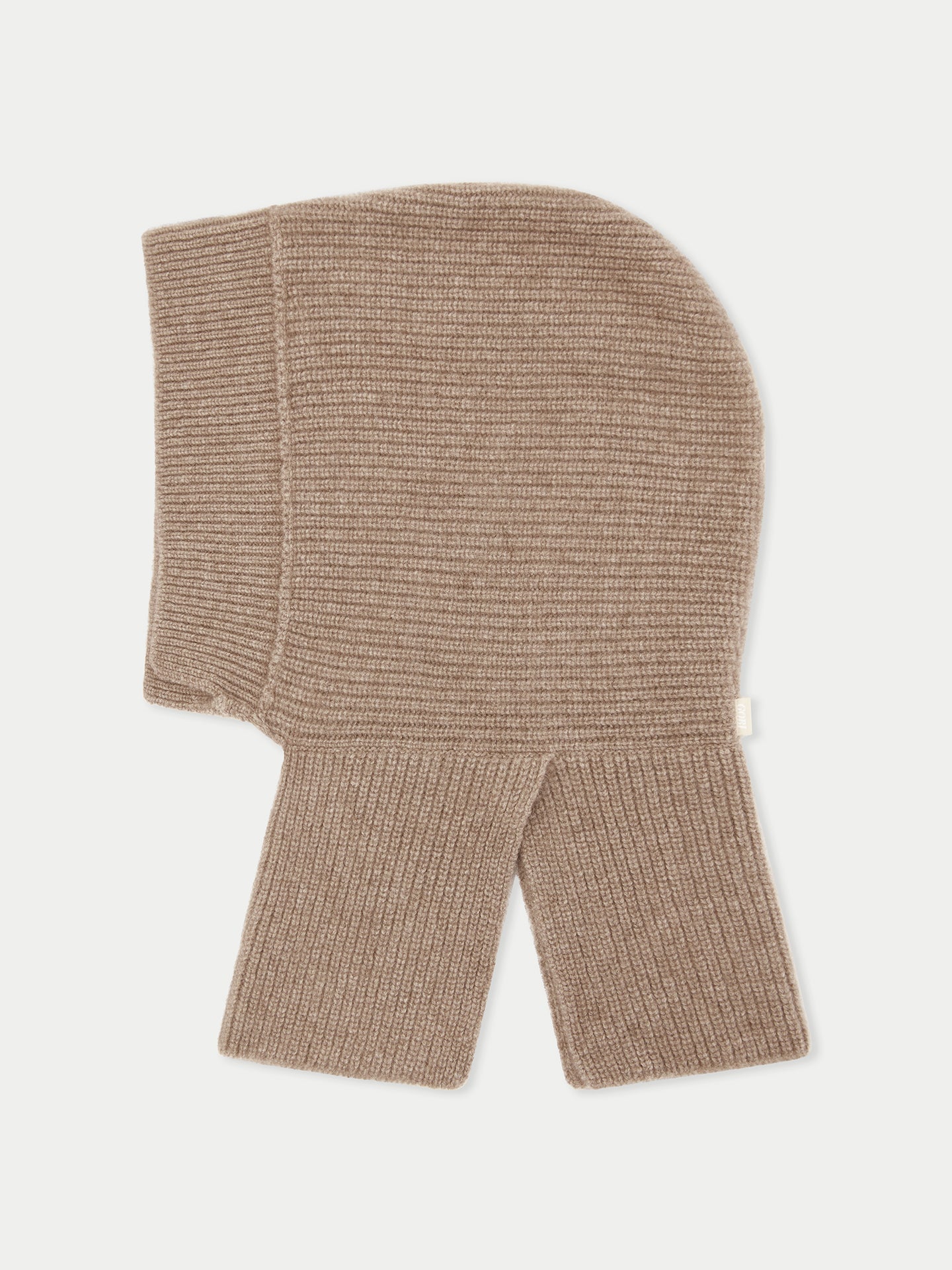 Women's Cashmere Cable-Knit Cashmere Hood Taupe - Gobi Cashmere