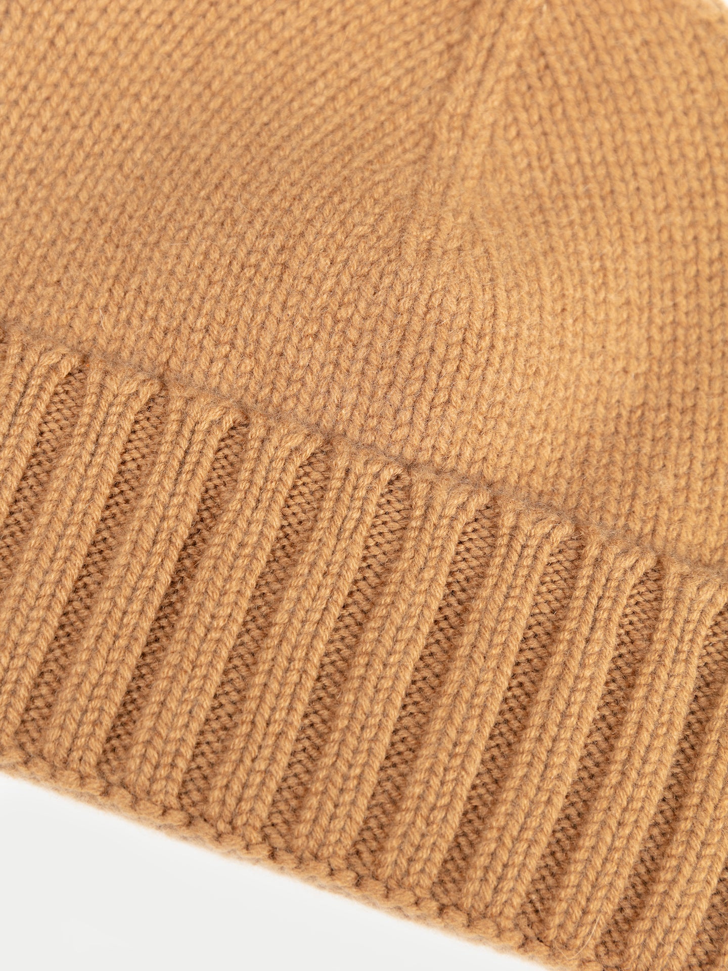 Unisex Cashmere Basic Beanie Almond - Gobi Cashmere