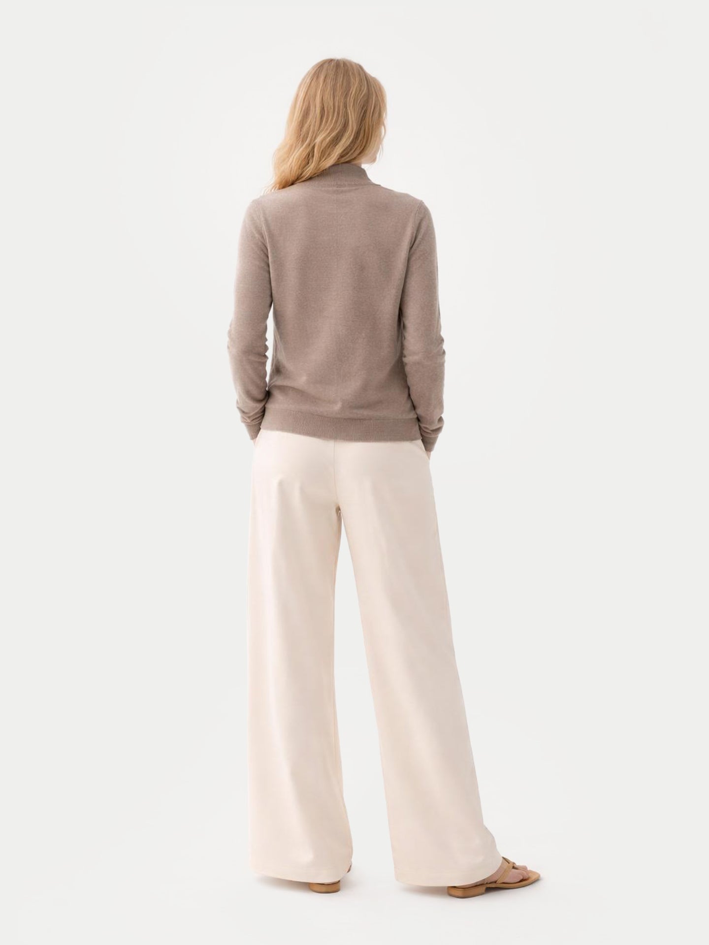 Essential Organic Colour  Cashmere Full-Zip Cardigan