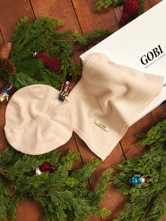 Cashmere Beret & Scarf set